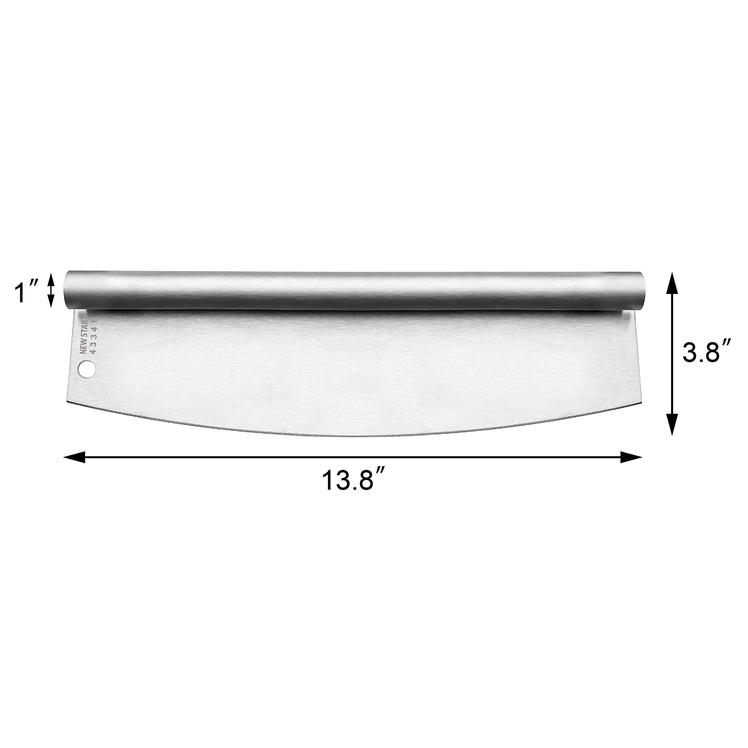 New Star Foodservice 43341 18/8 Stainless Steel Pizza Cutter, 13.75'' X 4'' Inch, Silver