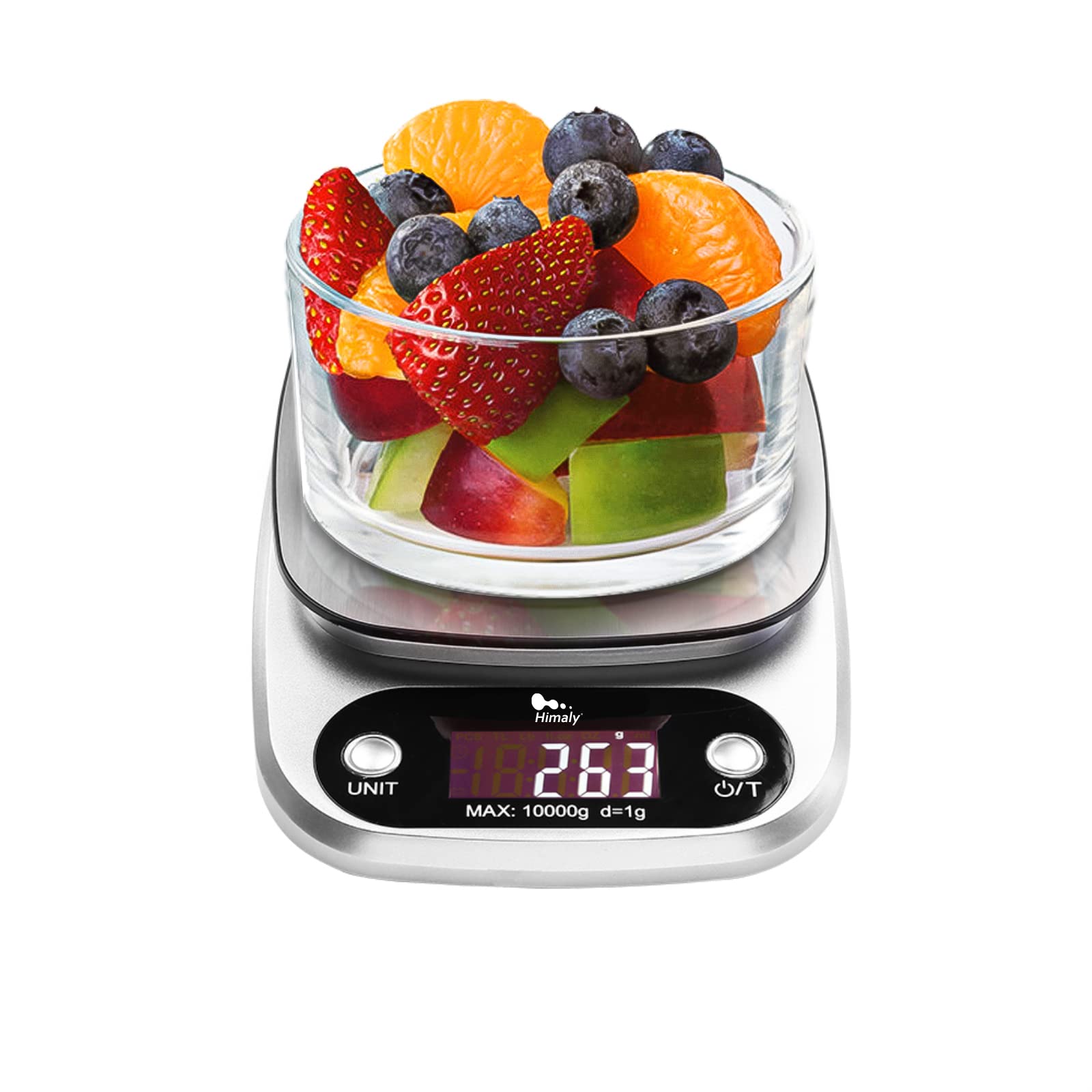 Digital Food Scale, 22 Lbs/10Kg Multifunction Kitchen Scale With Large Back-Lit Lcd Display And Tare Function For Cooking Baking
