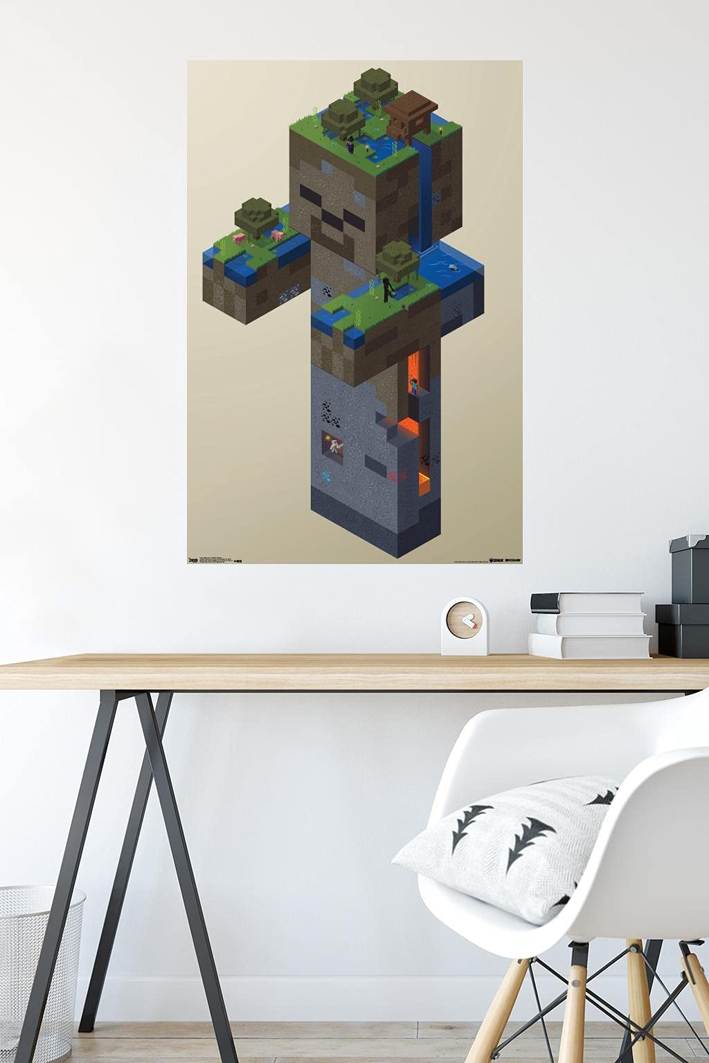 Trends International Minecraft - Zombie Swamp Wall Poster, 22.375'' X 34'', Unframed Version