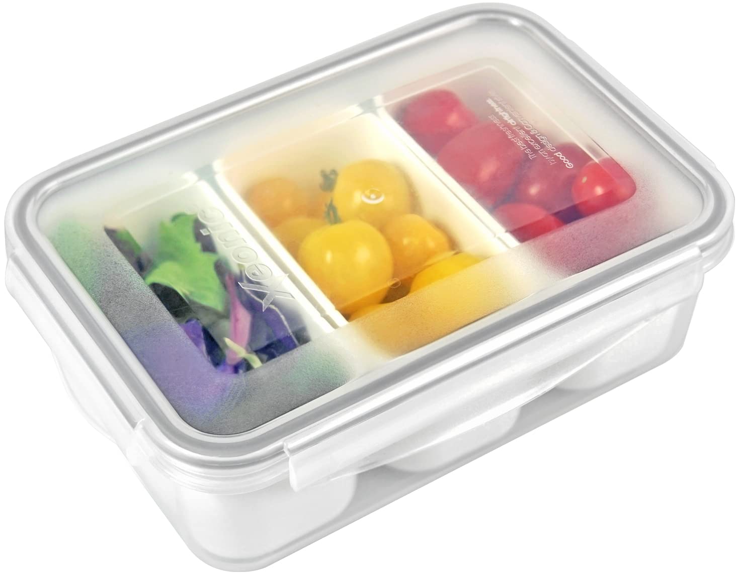 Carrotez Food Storage Containers With 3 Removable Compartments, Food Prep Container With Airtight Lids, Portion Control Containe