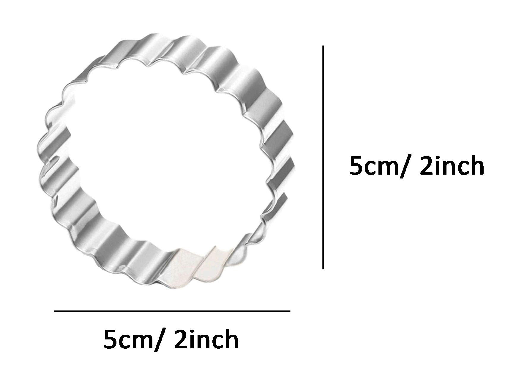 Zdywy Fluted Round Circle Shaped Cookie Cutter