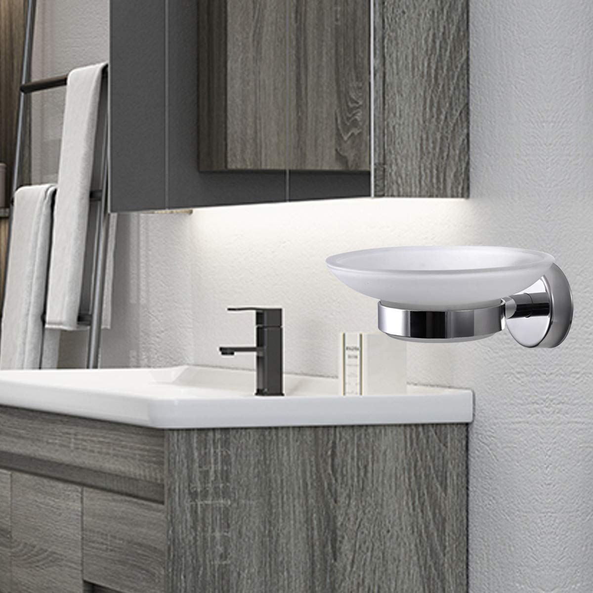 Wall Mounted Soap Holder Soap Rack For Bathroom &Kitchen Stainless Steel