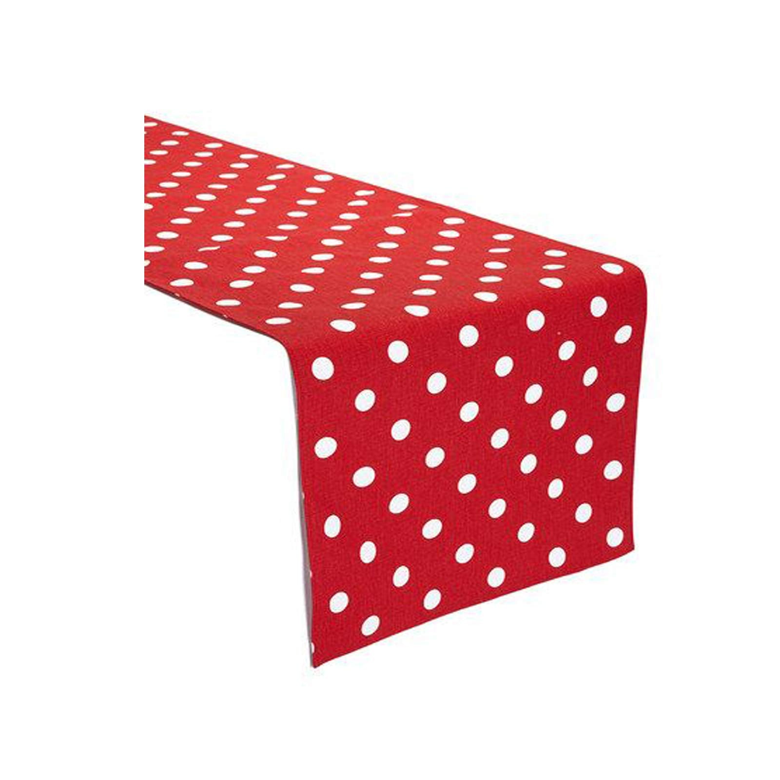 Red And White Polka Dot Table Runner 14''X108'' By Ks Linens