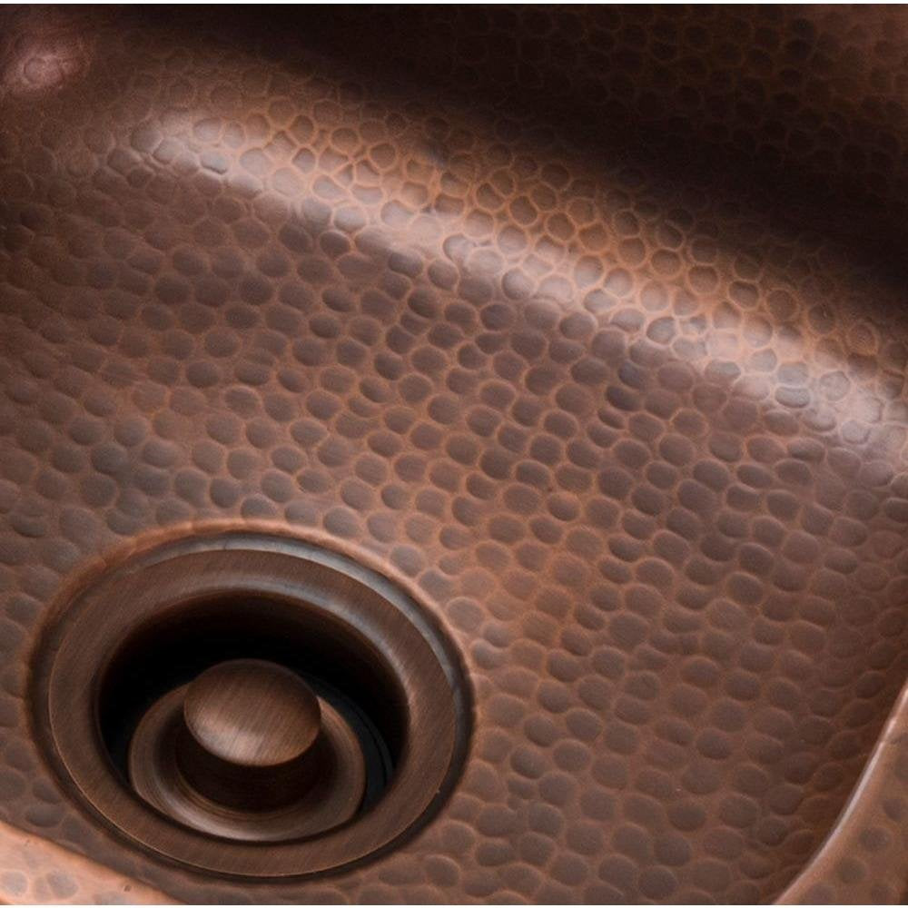 Sinksense 3.5'' Disposal Flange Drain With Stopper, Antique Copper