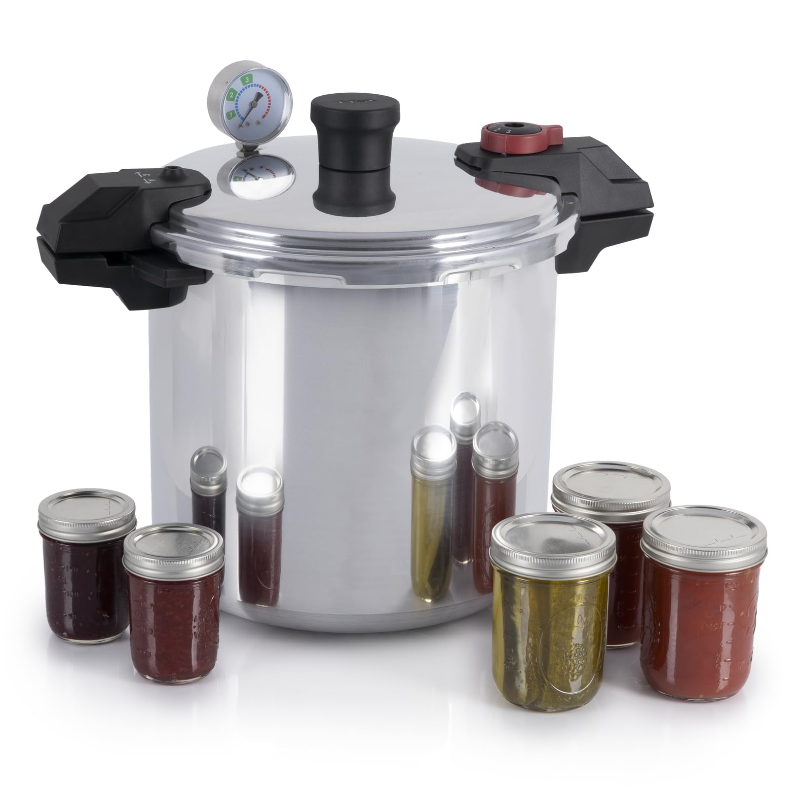 T-fal Pressure Cooker Aluminum Pressure Canner, 22 Quart, 3 PSI Settings, Cookware, Pots and Pans, Large Capacity, Cooling Racks