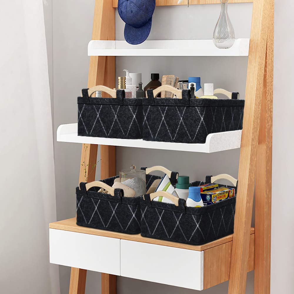 Small Baskets Collapsible Storage Bin Fabric Organizer for Shelves Underwear Socks Bra Towel Toiletry Baby Products Empty Gift Basket