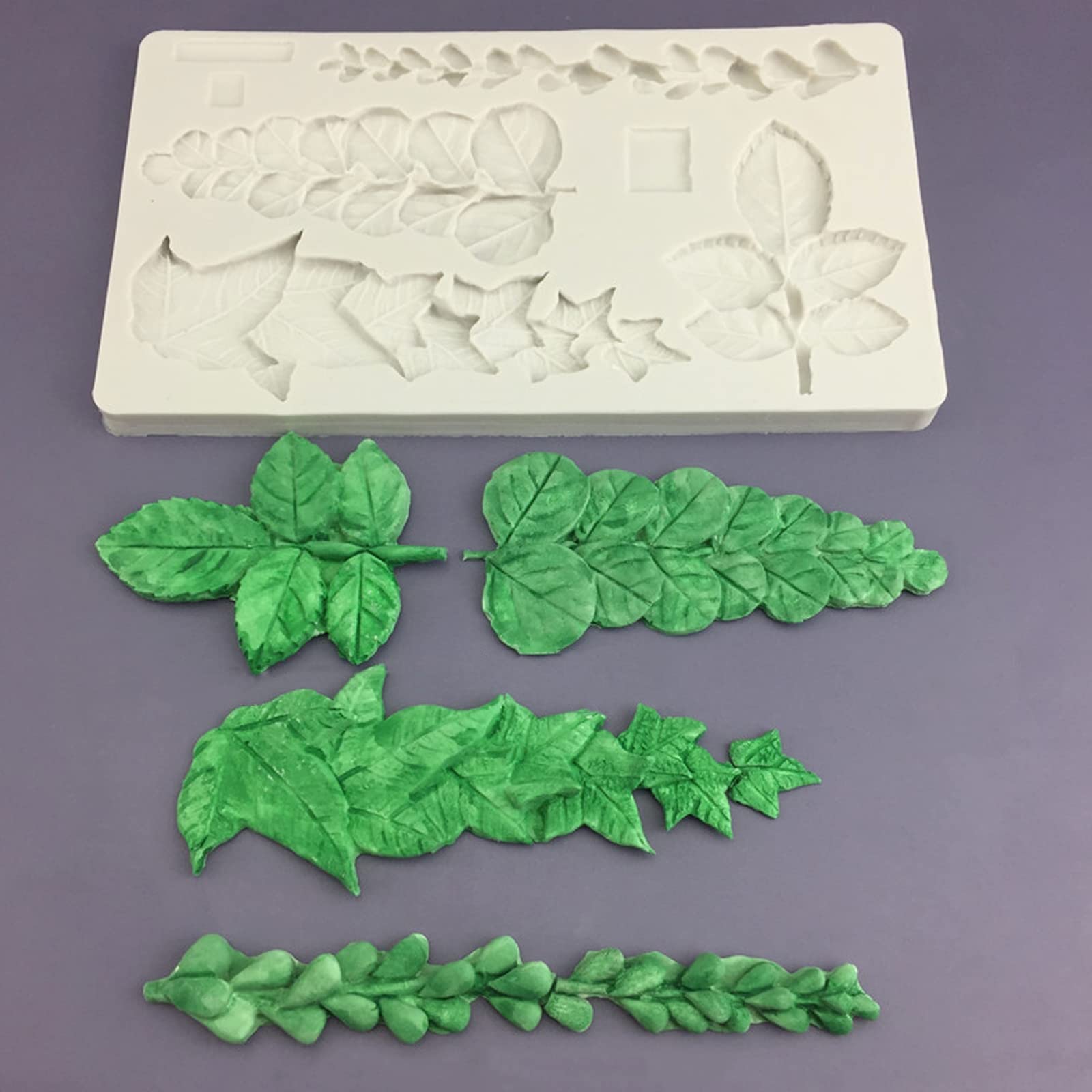Leaf Fondant Molds, Succulents Trailing Leaves Cake Decorating Silicone Mold For Chocolate Candy Mousse Cookies Marzipan, Kitche