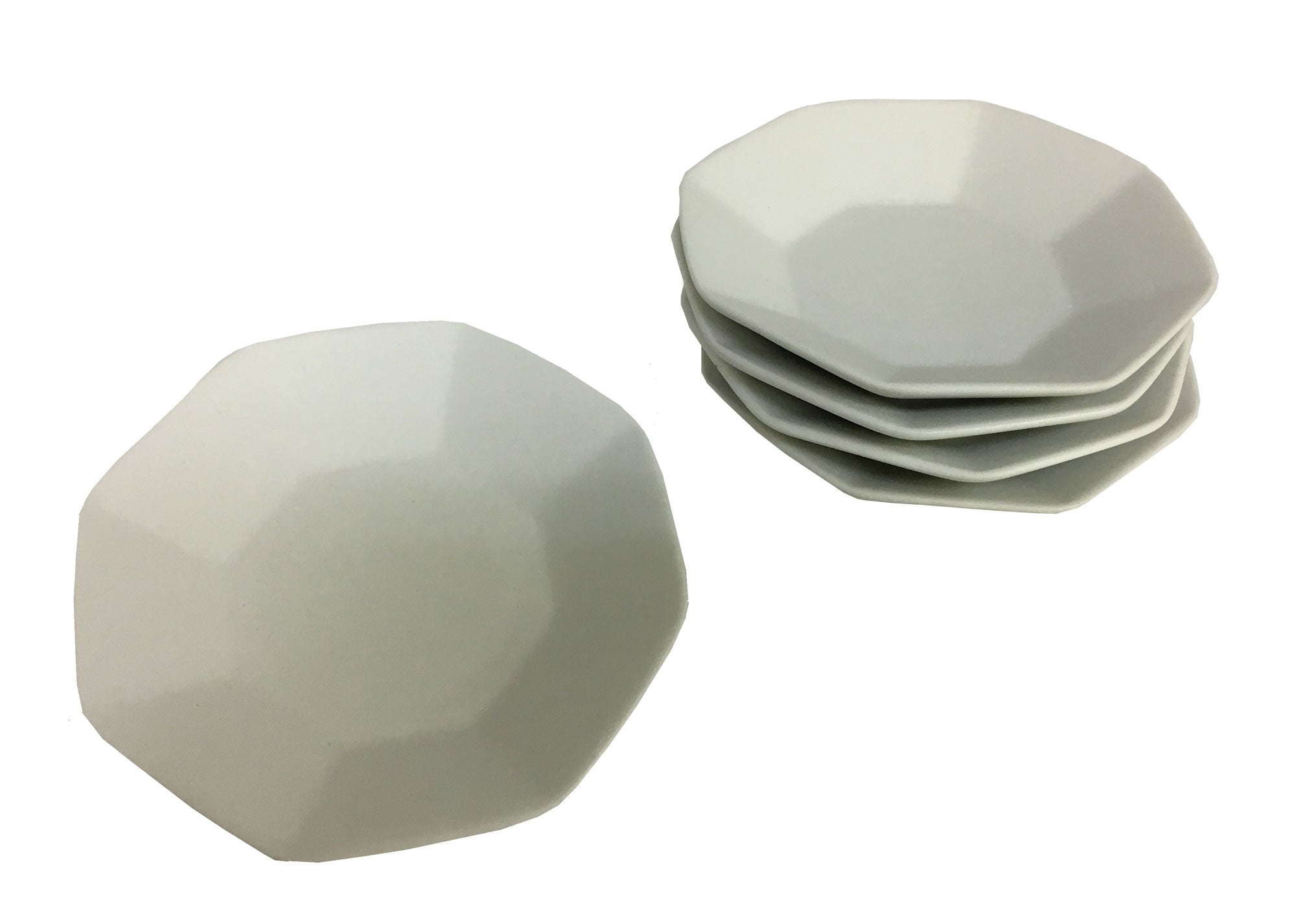 Kamidano-no-Sato Octagonal Baking Dish, Set of 5, White