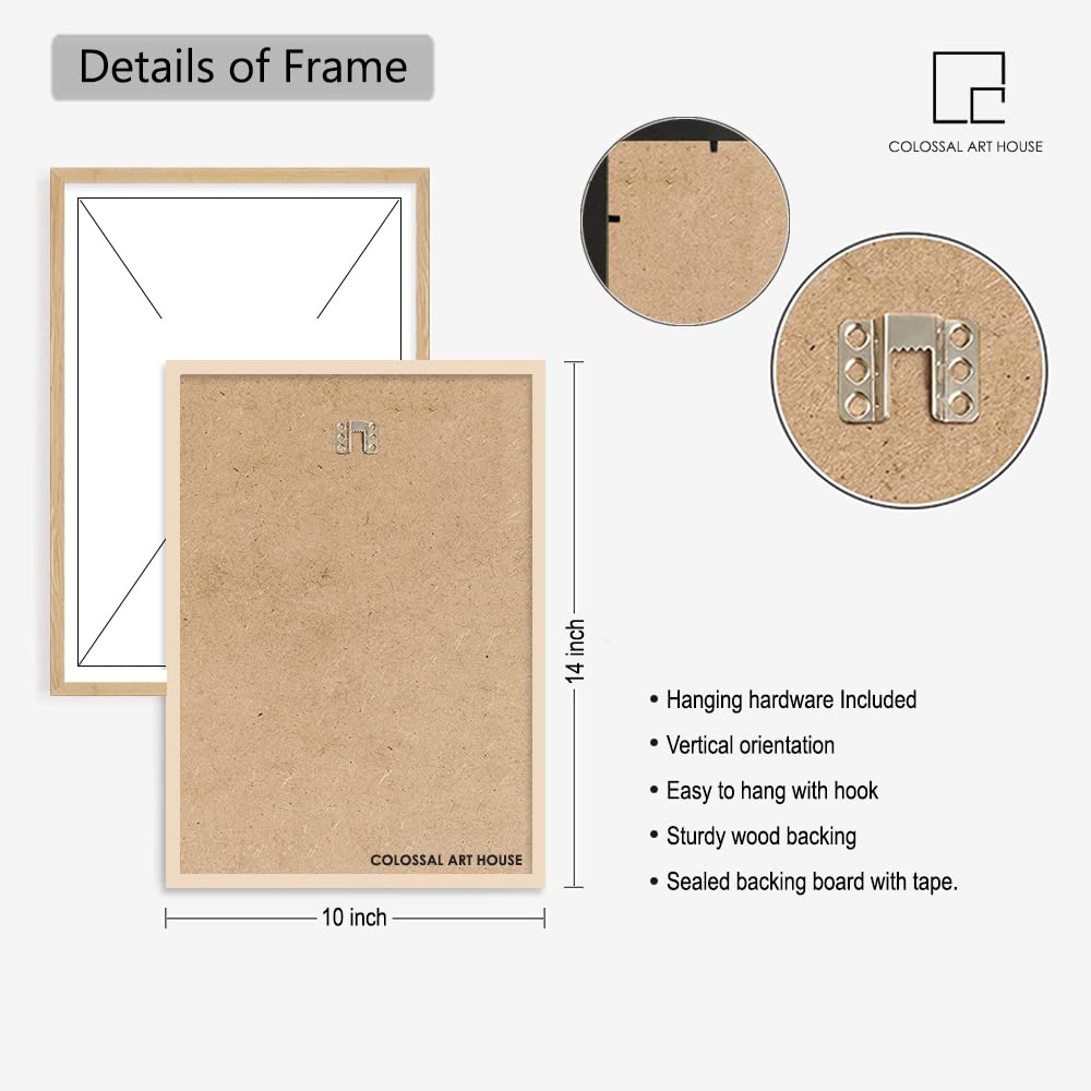 Colossal Art House Framed Poster Wall Painting For Living Room, Bedroom, Kitchen And Office Wall Decoration Frame Dcor (11X14 In