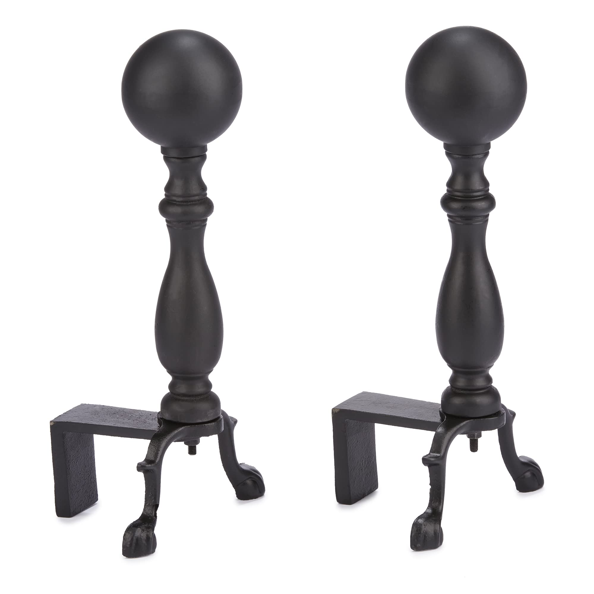 Uniflame, A-1234, Black Ball Fireplace Andirons