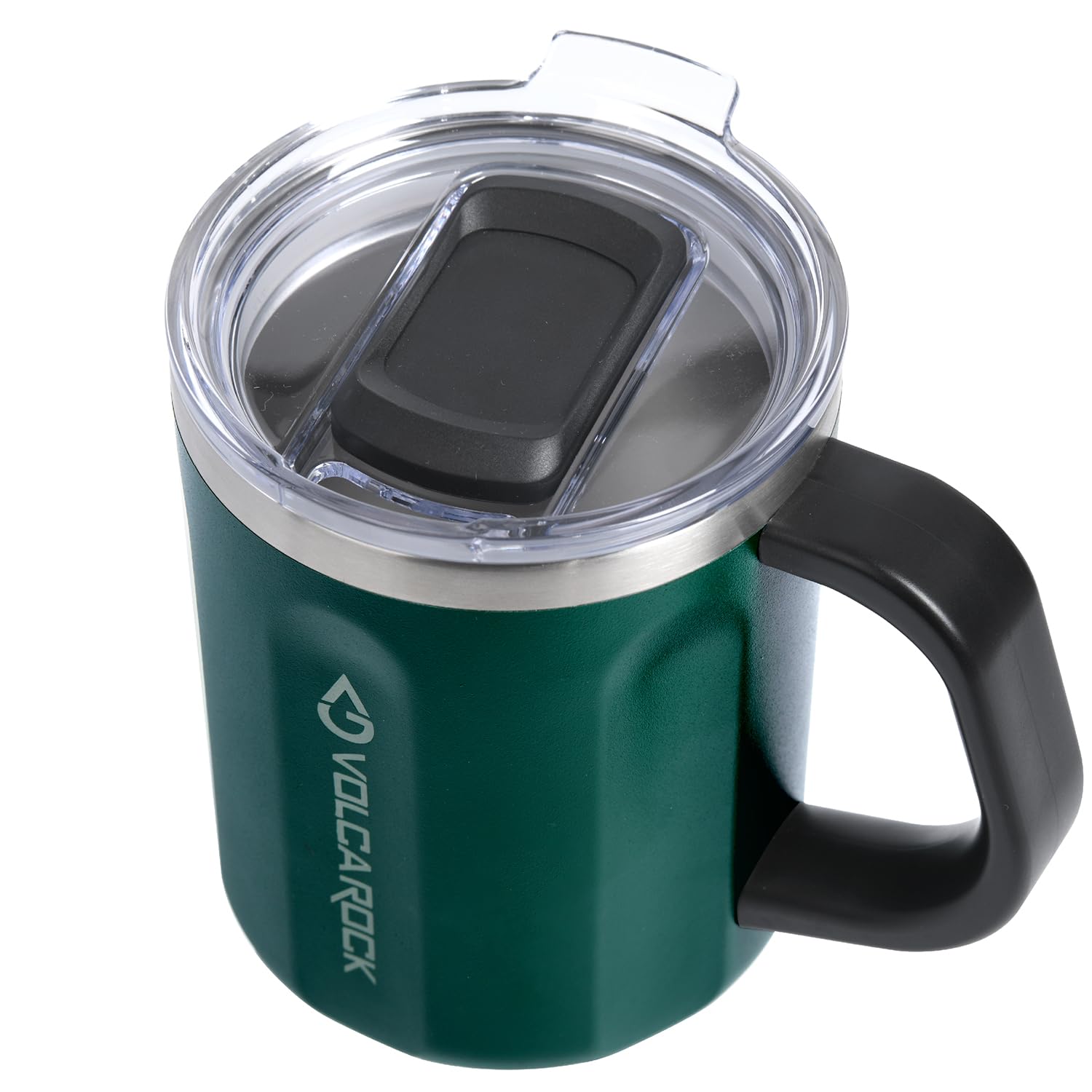 Volcarock 16 Oz Coffee Mug With Handle And Lid, Bpa Free Coffee Cup, Keep Cold 6 Hours And Keep Warm 5 Hours, Great Tea Mug For