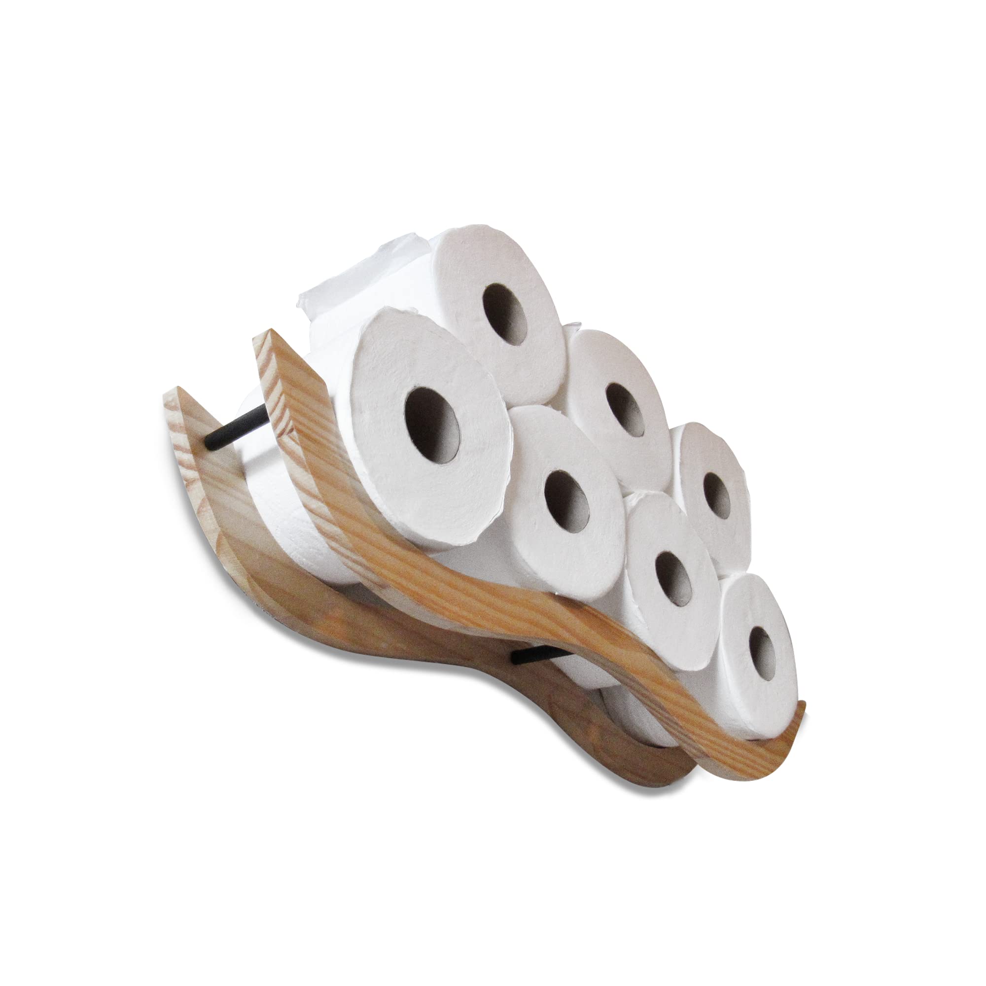 Large Wooden Cloud Toilet Paper Holder | Cloud Shelves Toilet Paper Storage | Wooded Bathroom Wall Decor And Accessories By Wall