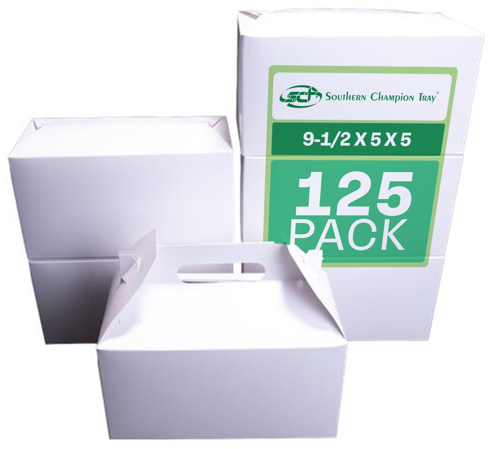 SCT Carryout Barn Boxes, 9.5 x 5 x 5, White, Paper, 125/Carton