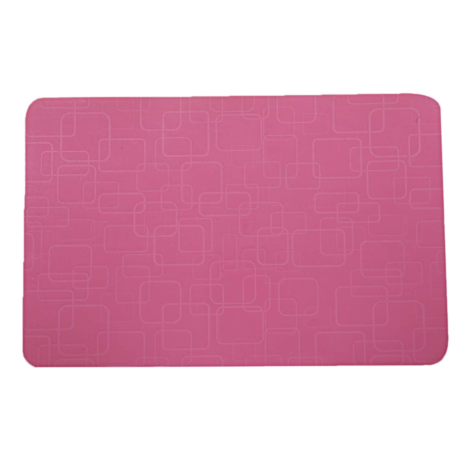 Kuber Industries Checkered Design Pvc 6 Pieces Dining Table Placemat Set (Pink), Ctktc13702