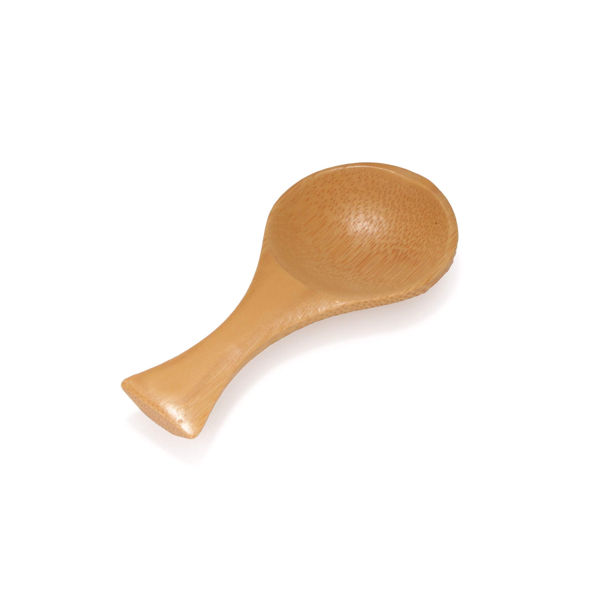 Bamboomn - 3.5'' Small Solid Bamboo Round Scoop, 10Pcs