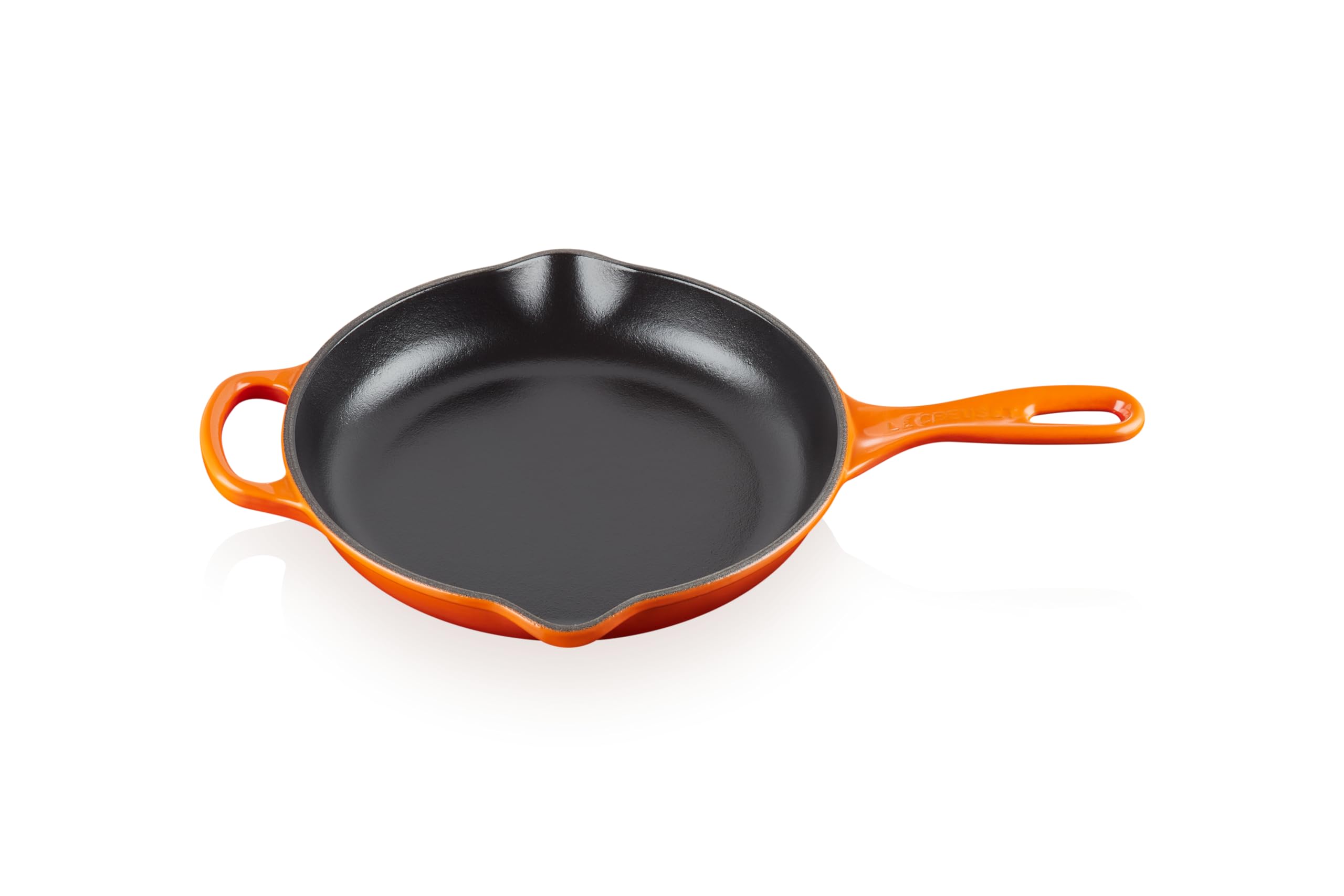 Le Creuset Enameled Cast Iron Signature Iron Handle Skillet, 9 (1-3/8 Qt.), Flame
