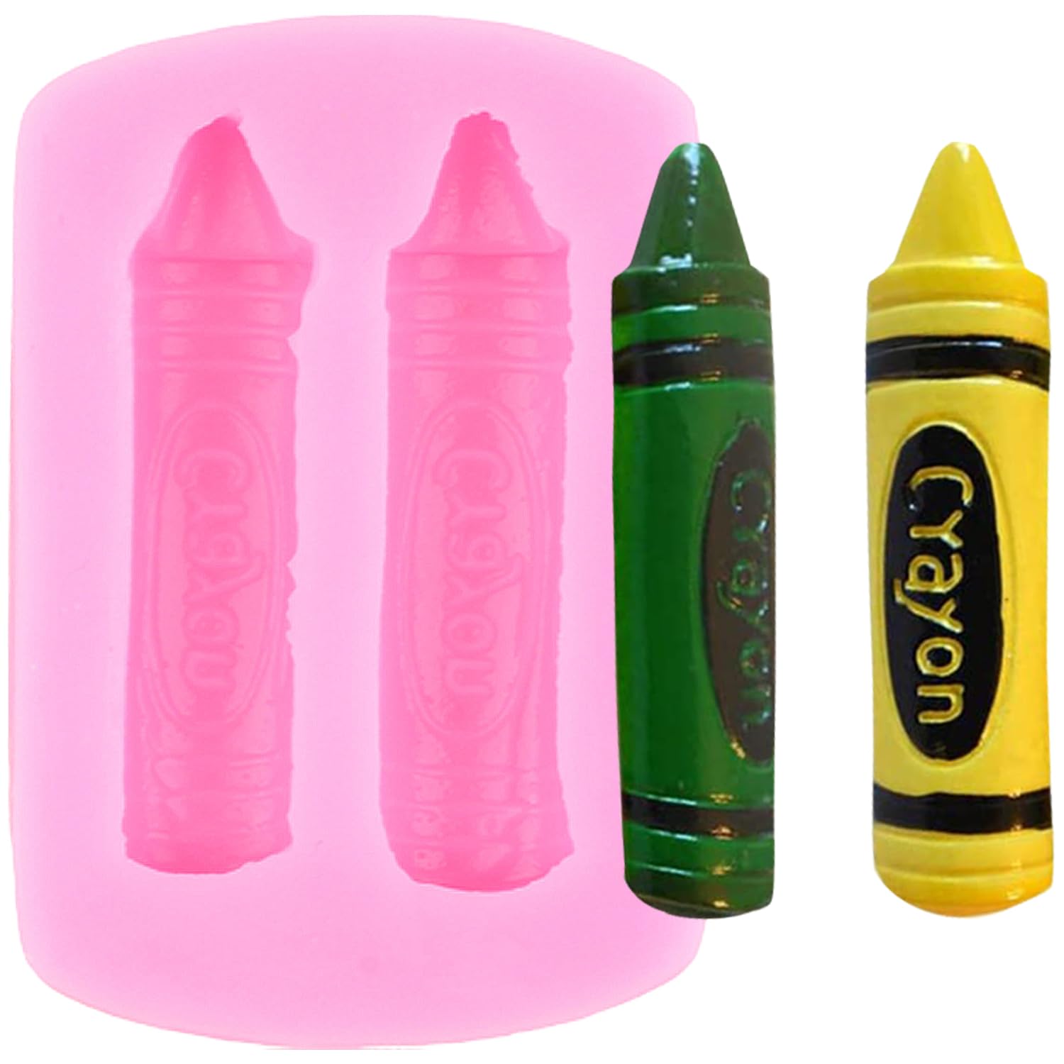 Xmoldnms Back To School Silicone Molds Crayon Fondant Mold School Supplies Chocolate Molds For Cake Decoration Cupcake Topper Ca