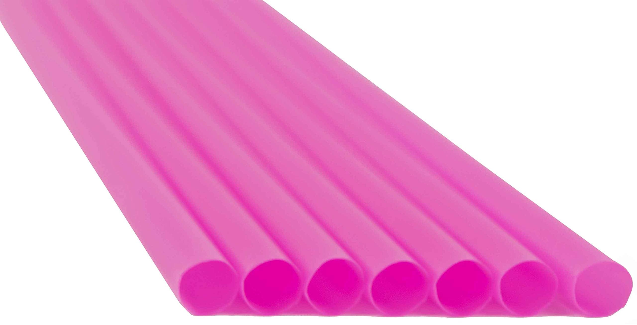 Made In Usa Pack Of 250 Jumbo Pink (10'' X 0.28'') Individually Wrapped Plastic Smoothie Drinking Straws (Non-Toxic, Bpa-Free)