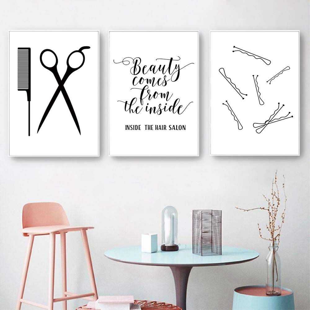 Hair Salon Wall Art Beauty Salon Pictures Fashion Canvas Art Hairstylist Wall Art Hair Salon Pictures Wall Decor Prints For Beau