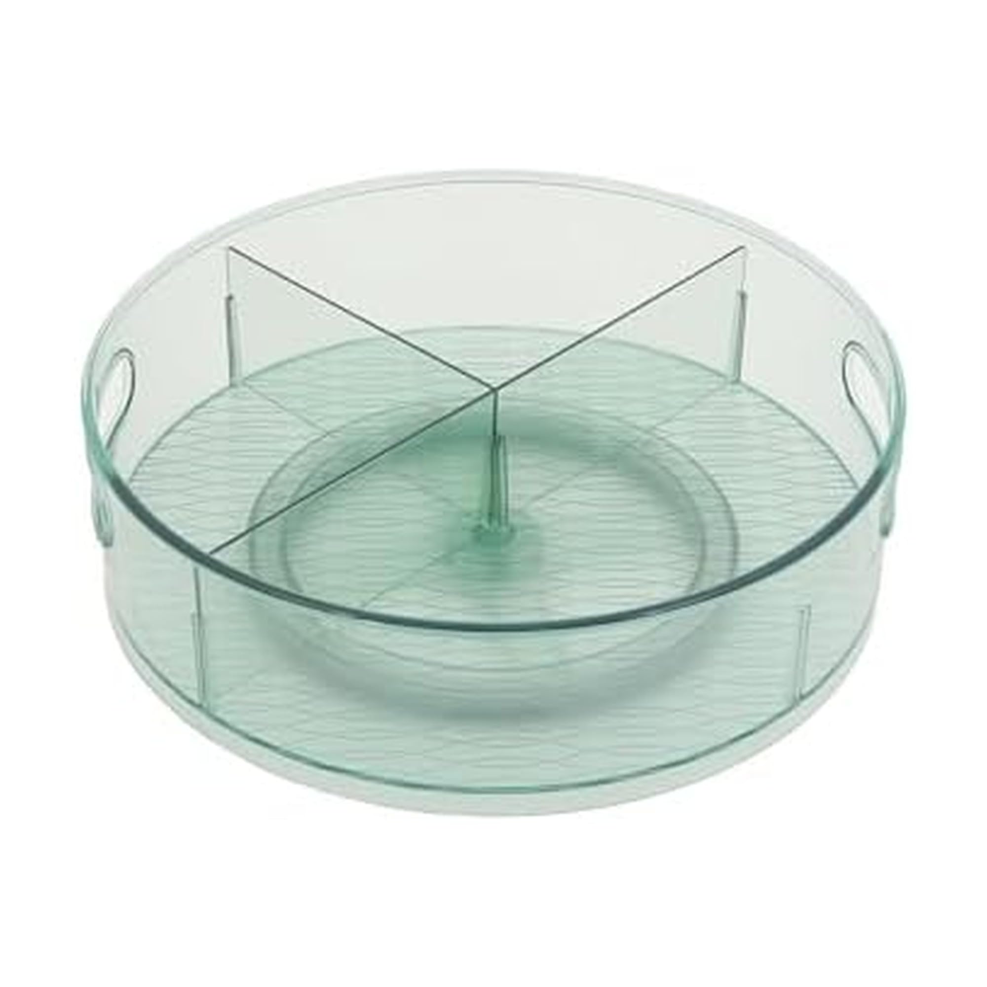 Copco Lazy Susan Turntable Organizer 12 Inch with Removable Dividers  Rotating Cabinet Organizer for Pantry, Kitchen, Closet, U