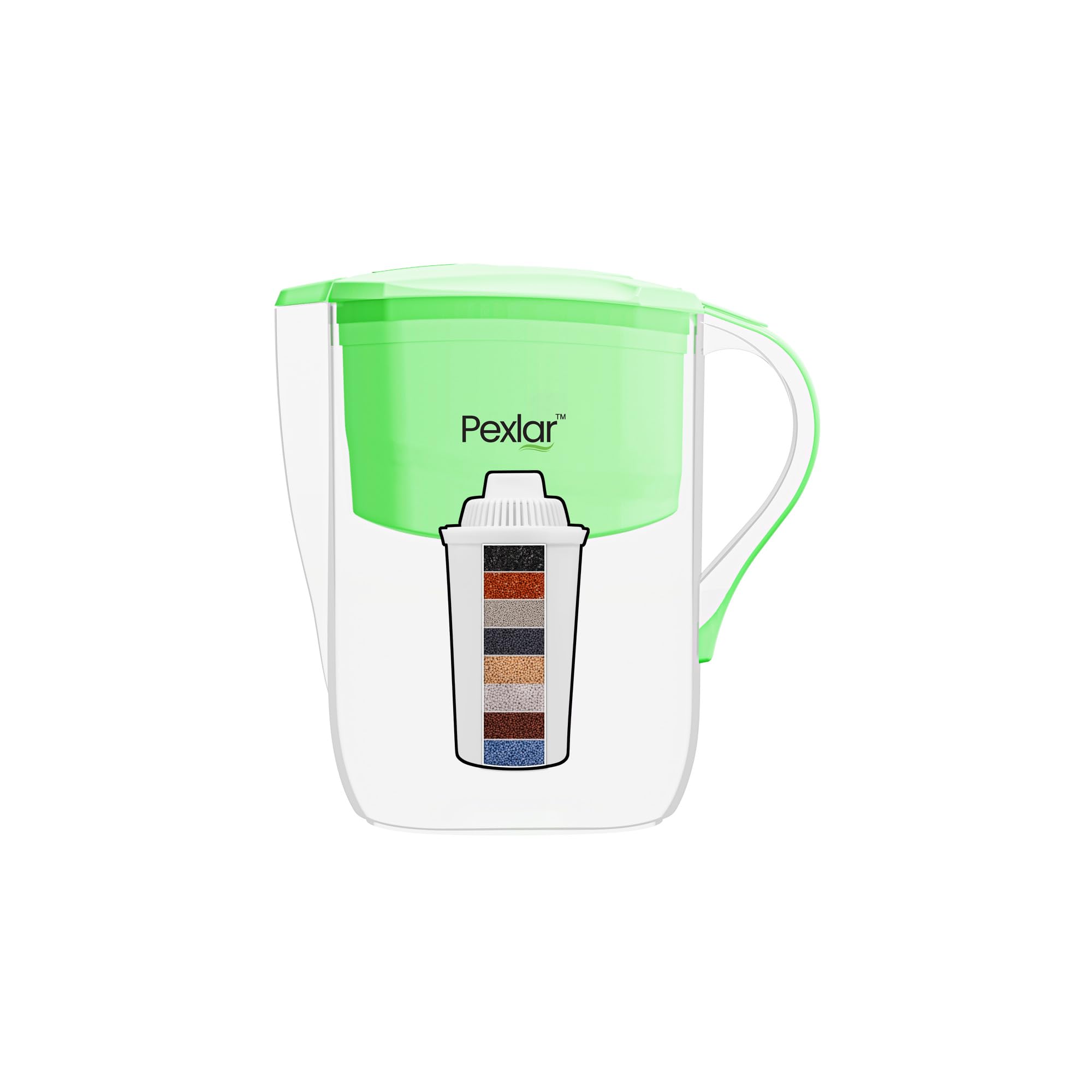 Pexlar Alkaline Water Filter Jug | Alkaline Water Generator | 4 Litres | Bpa Free (Joss Jug Green)