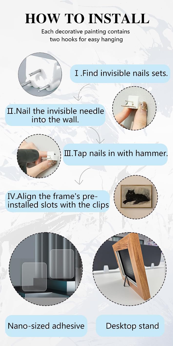 ARTZIO Funny Frog Wall Art Framed Canvas - 8x10 Inch Abstract Green Animal Decor,Cute Ready to Hang Modern Living Room & Bedroom