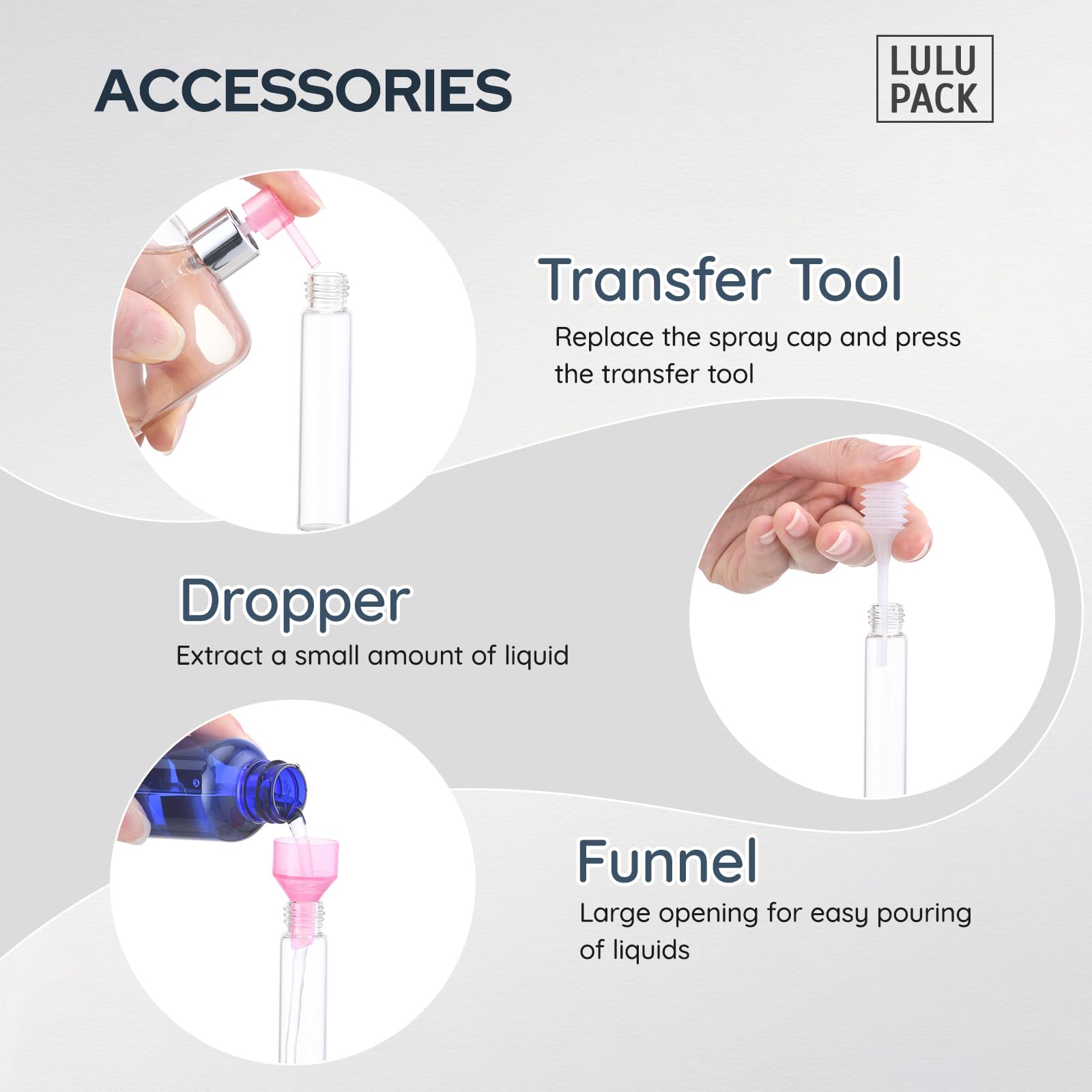Lulupack Travel Perfume Atomizer Refillable Bottle: Spray Cologne For Travel Size - Small Empty Sprayer Fragrance - 8Ml (Rose Re
