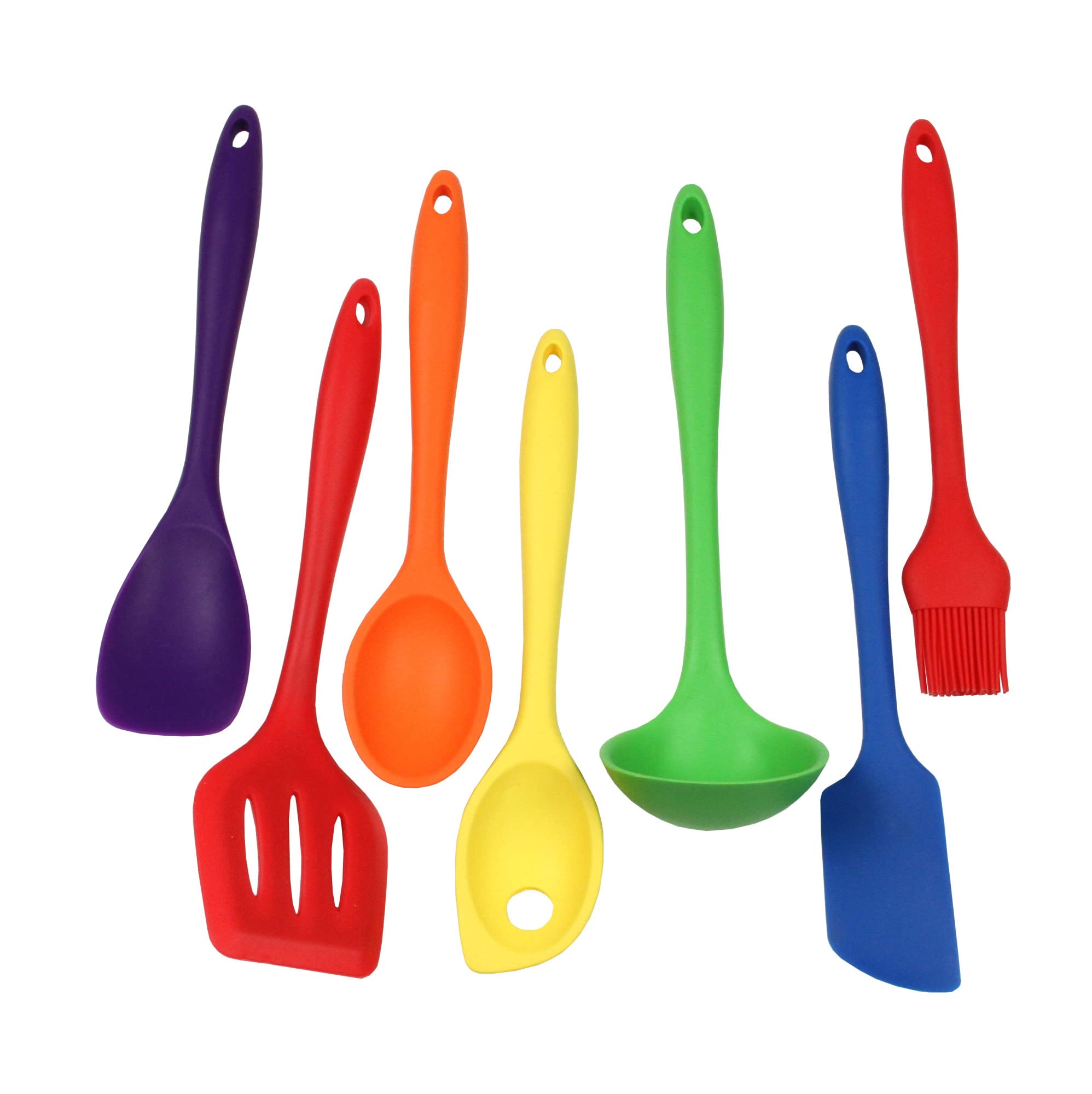 Chef Craft Premium Silicone Kitchen Tool And Utensil, 7 Piece Set, Assorted