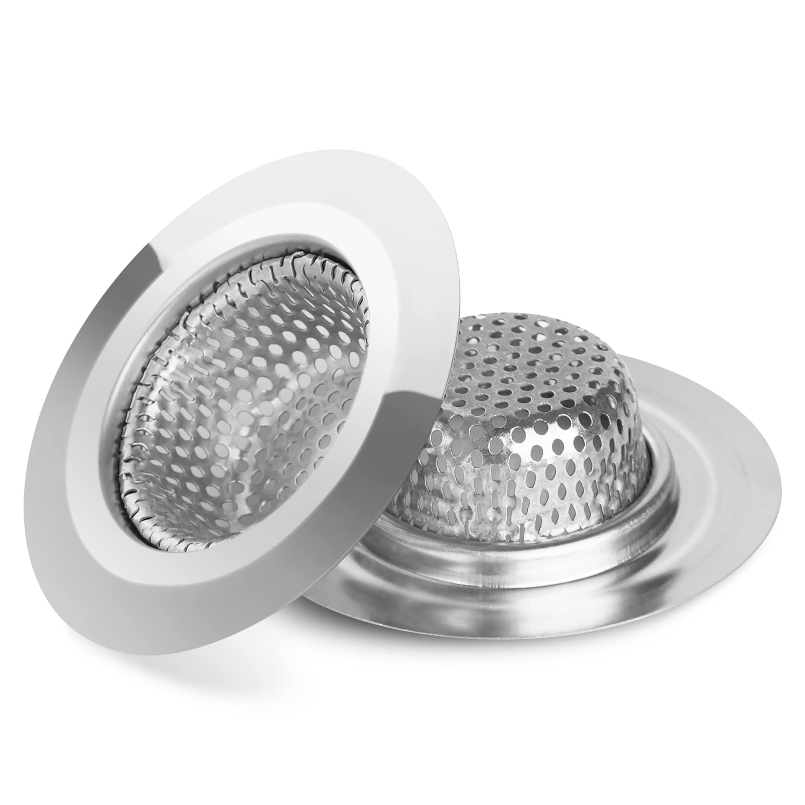 Ohtomber 2Pcs Stainless Steel Bathtub Drain Strainer Cover - 2.79 Inch Shower Hair Drain Catcher, Sink Strainer Filter Basket Fo