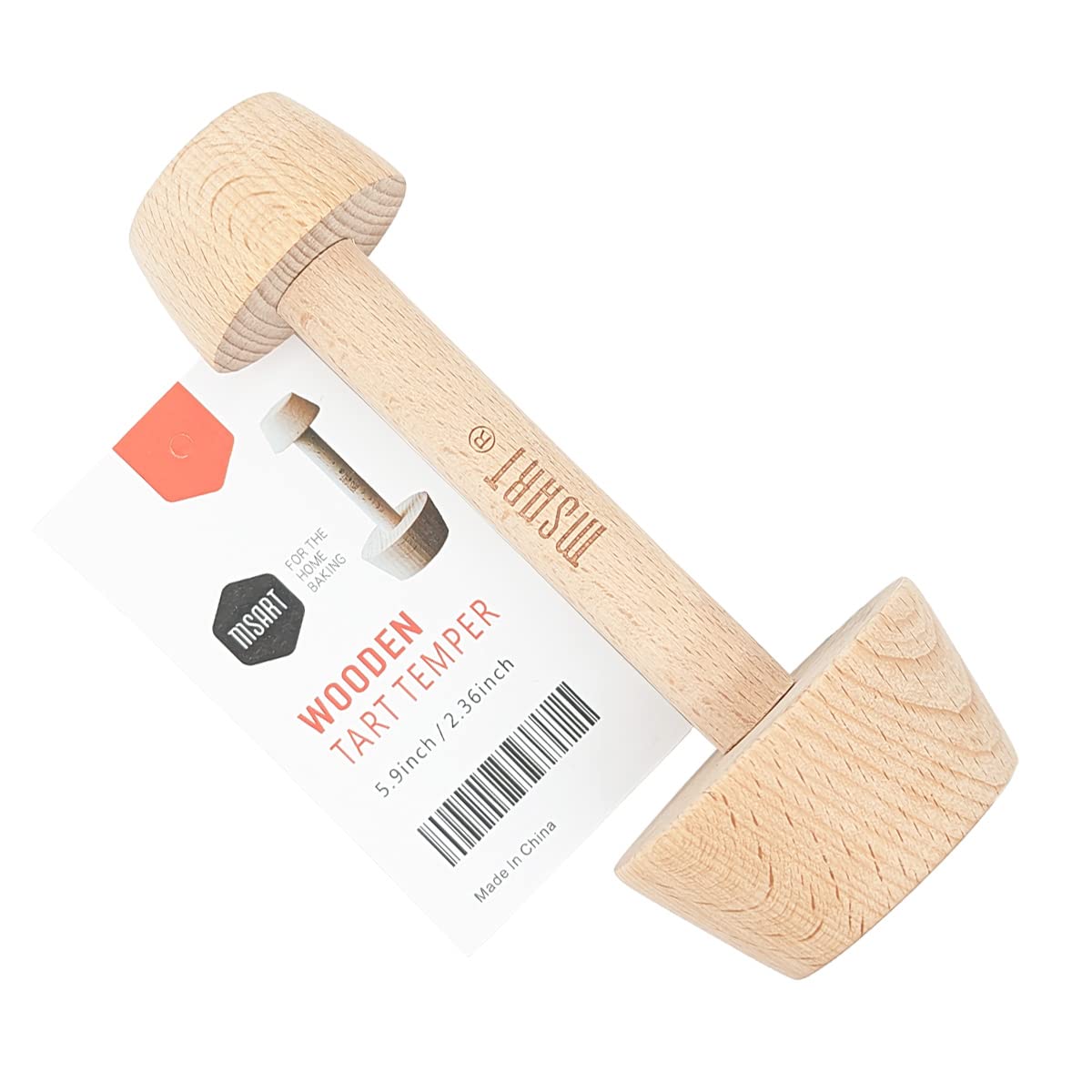 Msart Tart Tamper Pastry Tamper Mini Pan Wood Wooden Shell Dough Muffin Metal For Making Muffin, Pecan Pies, Cheesecakes And Des