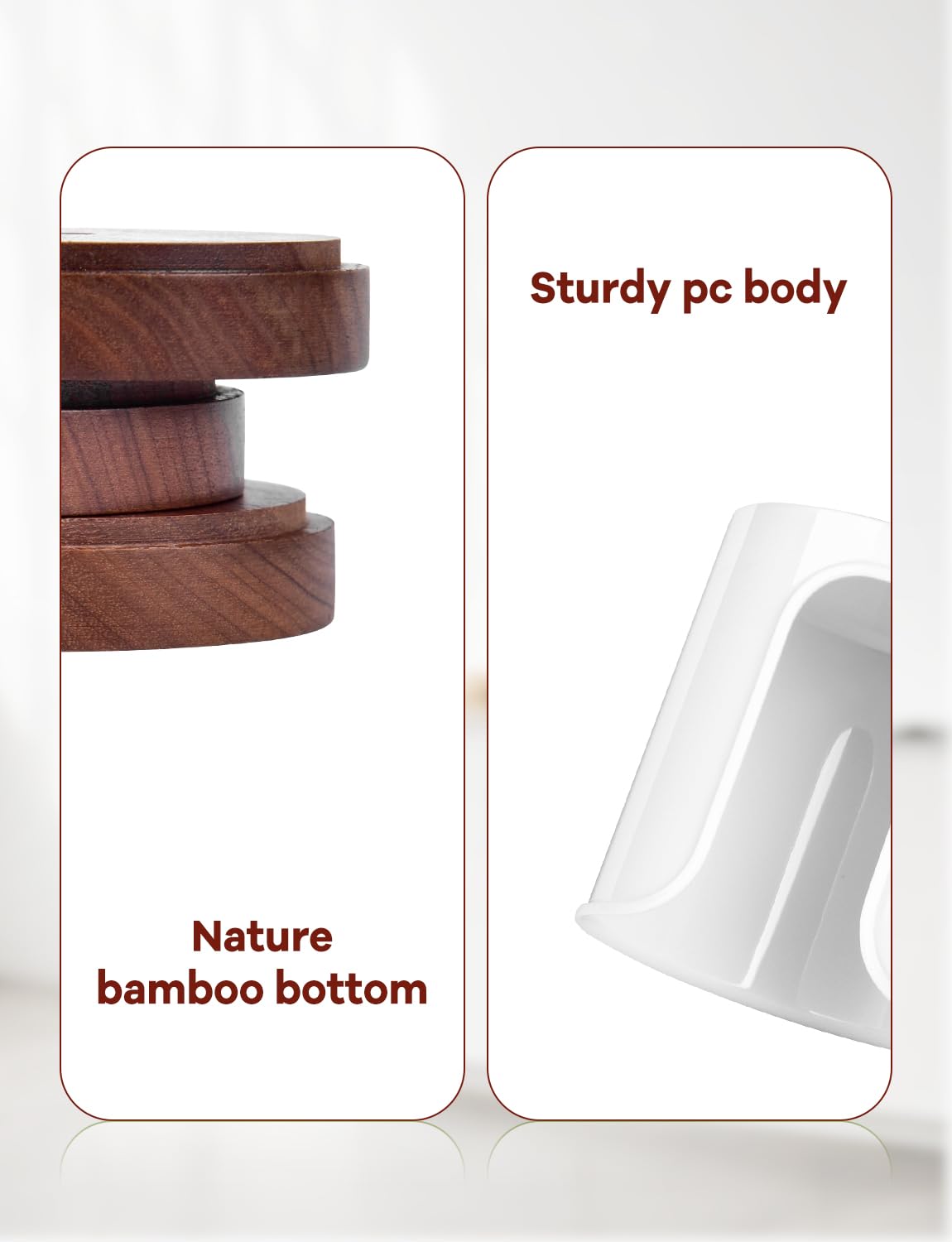 Housewife Cabinets Premium Bathroom Cup Dispenser, Fits 3-4oz Cups, Polycarbonate, Black/Walnut, Pack of 2, Model BLACK-W3OZ-2PACK