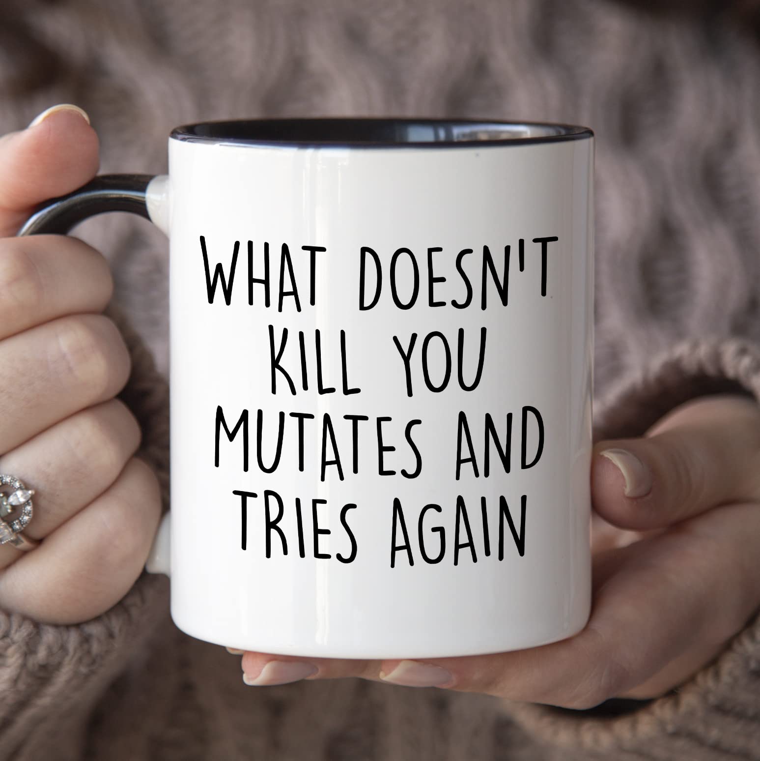 Younique Designs Get Well Mug For Men And Women, 11 Ounces, Funny Covid Cup, Quarantine Coffee Mug For Adults, Covid 19 Mug (Bla
