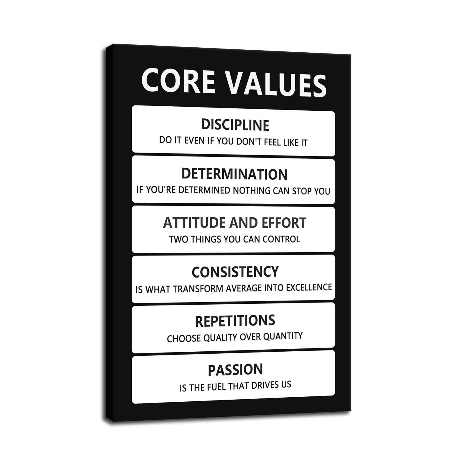 Core Values Motivational Wall Art Inspirational Poster Inspiring Canvas Prints Artwork For Office Living Room Modern Home Decor