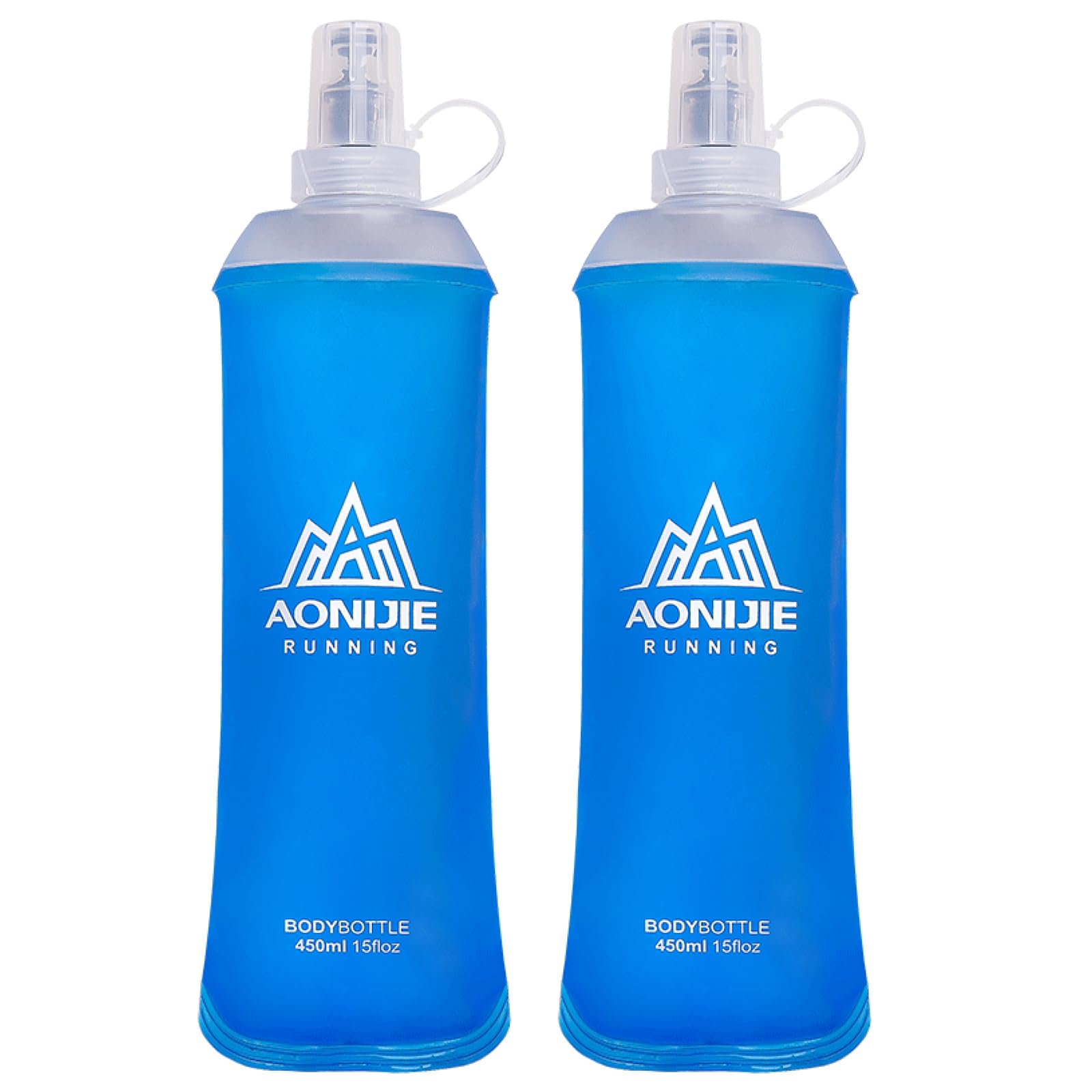 Triwonder Tpu Soft Folding Water Bottles Bpa-Free Collapsible Flask For Hydration Pack - Ideal For Running Hiking Cycling Climbi