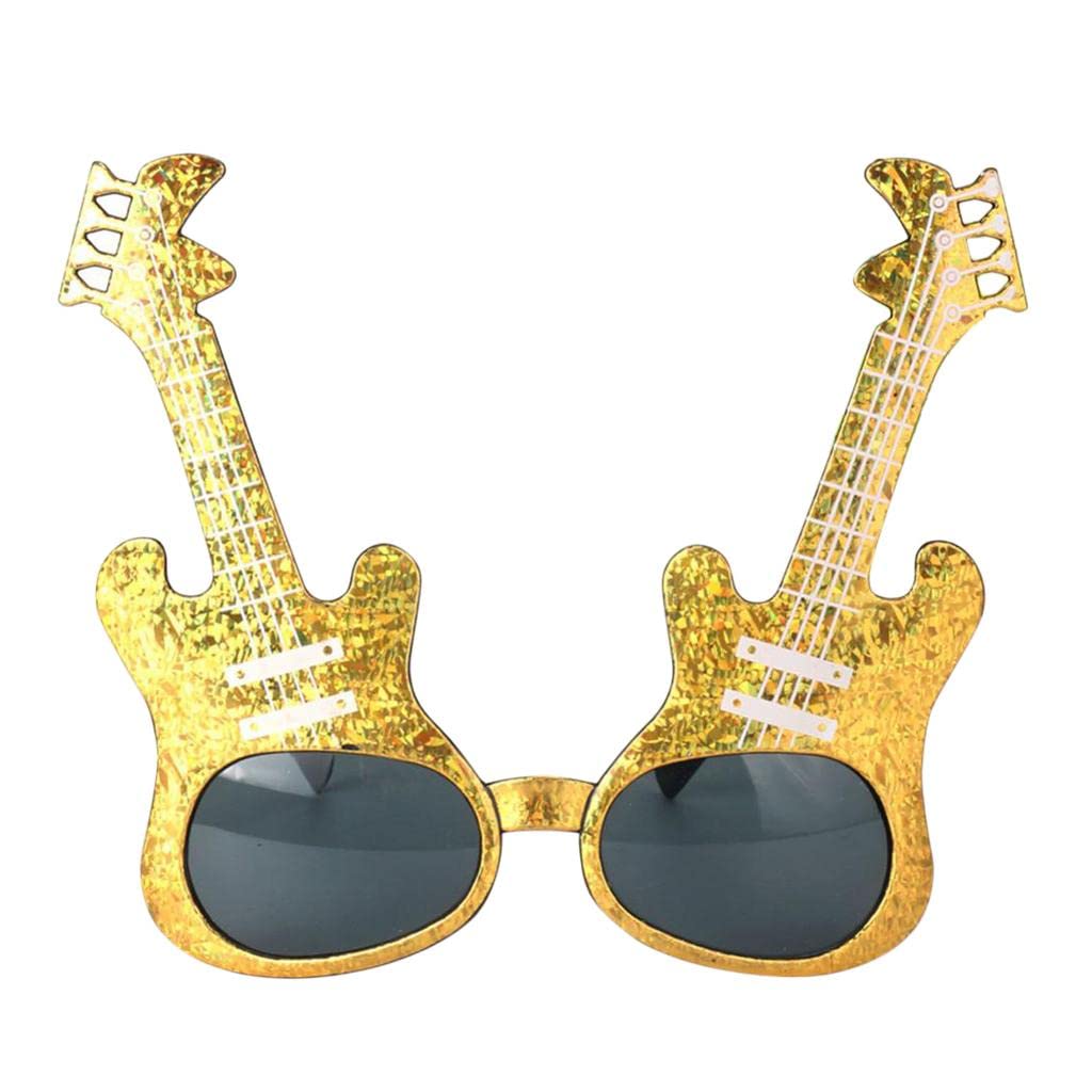 CALANDIS Glitter Gold Violin Eye Glasses Musical Instrument Festival Party Photobooth Sunglasses Fancy Dress Photo Prop