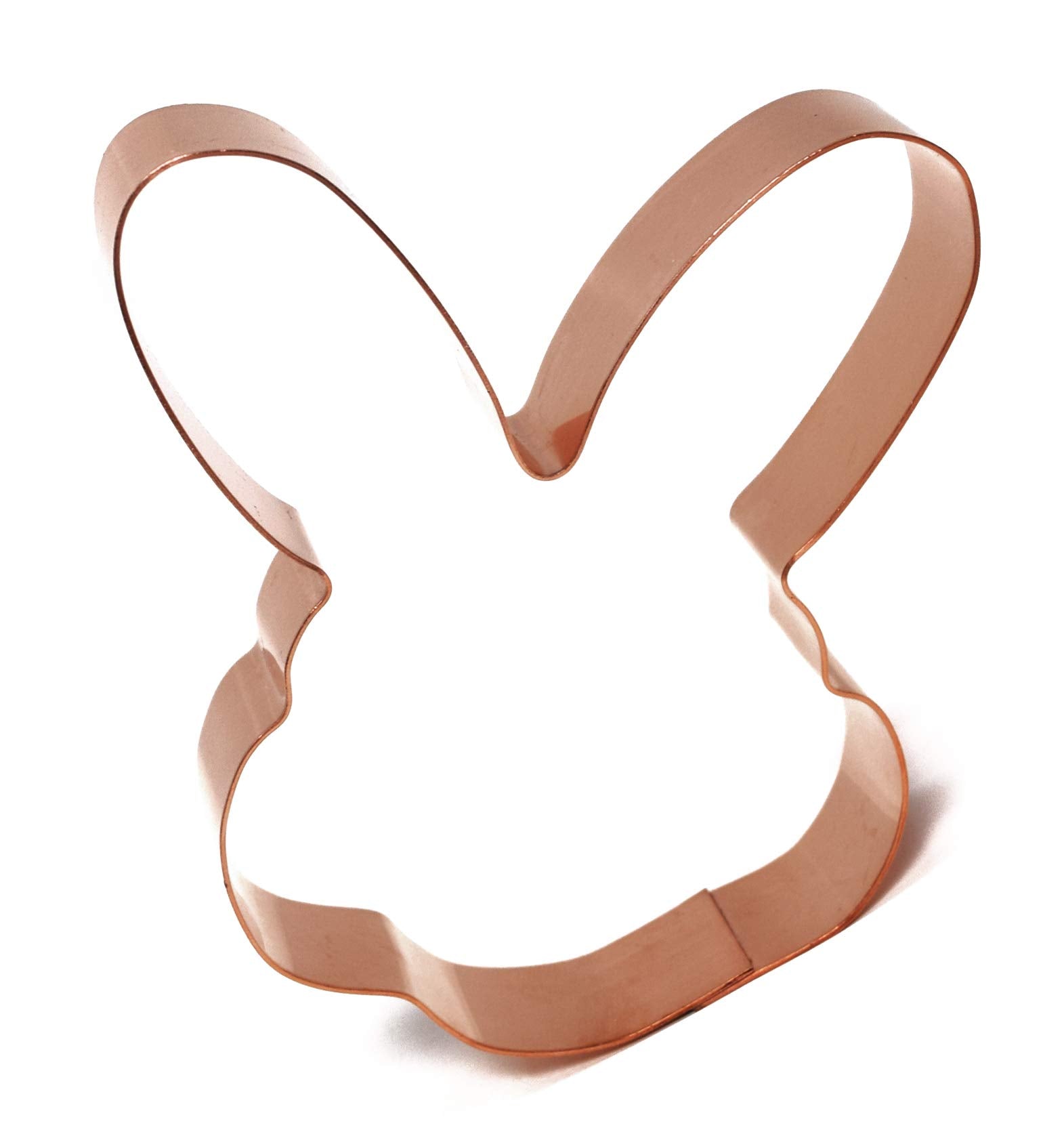 4 Inch Easter Bunny Face Cookie Cutter 4 X 3 Inches - Handcrafted Copper Cookie Cutter By The Fussy Pup