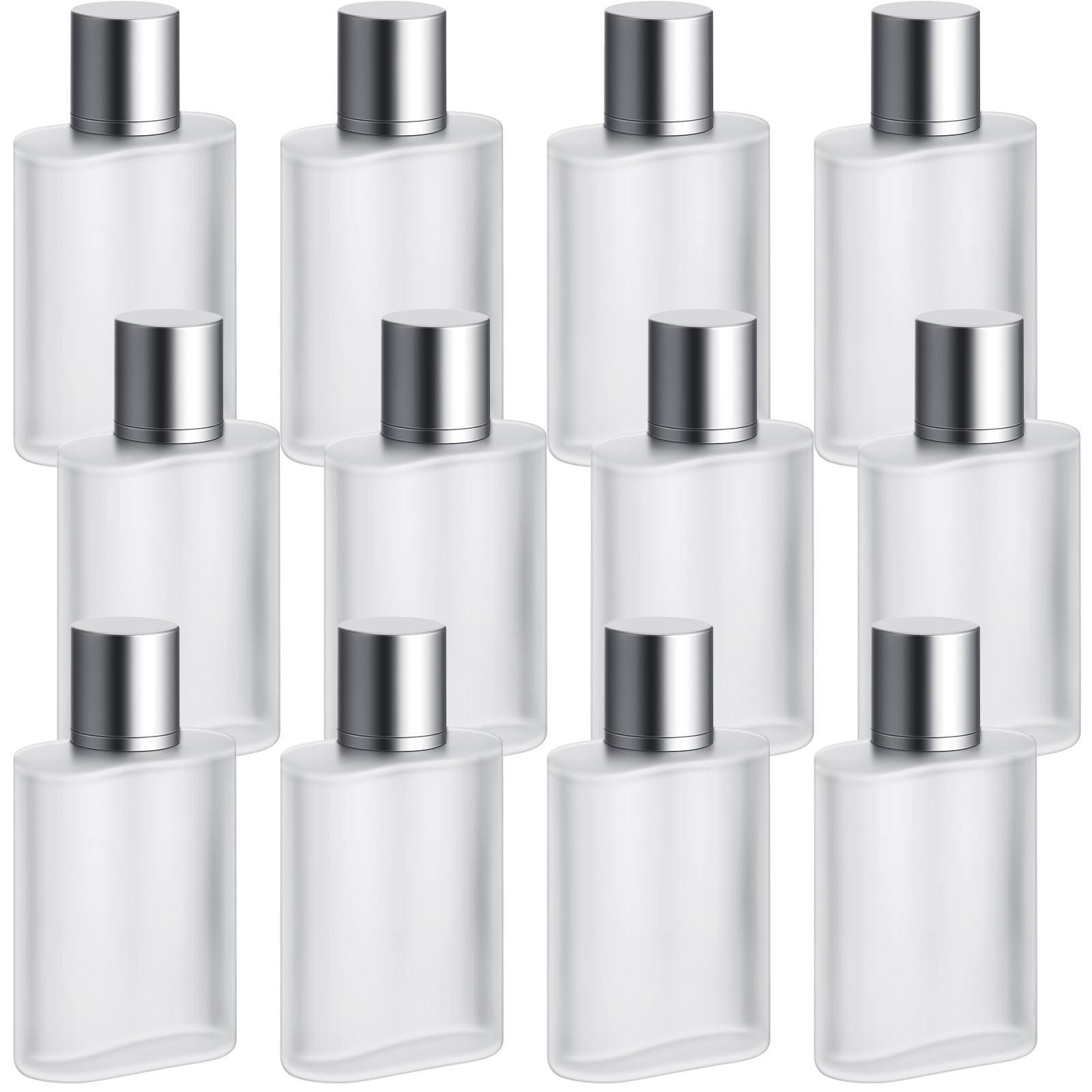 Tessco For You 12 Pcs 1.7 Ounces Perfume Bottles Empty Frosted Glass Spray Bottles 100Ml Refillable Atomizer Perfume Dispenser F