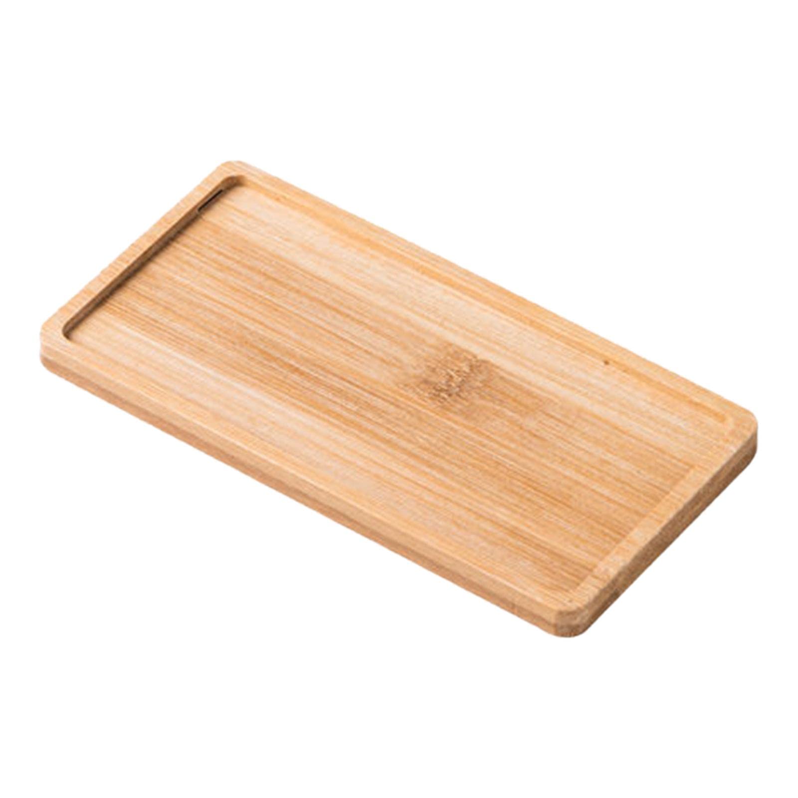 The Style Sutra Wooden Bathroom Tray Vanity Plate Soap Dispenser Tray Soap Holder For Home Rectangle A