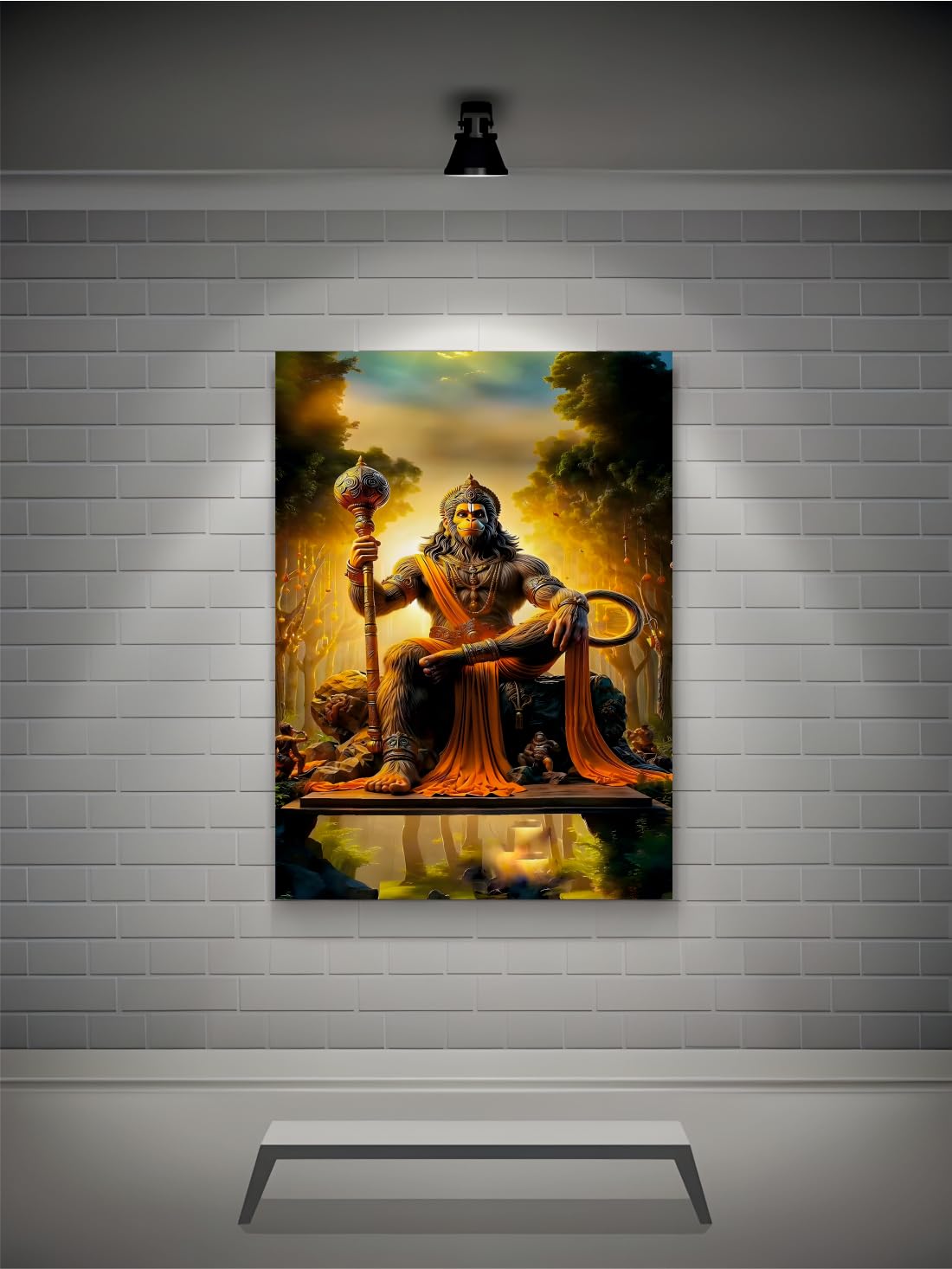 Anabia Decor Shree Veer Bajrang Bali Wall Poster For Livingroom, Bedroom, Office, Kidsroom (Size - 30 Cm X 45 Cm)