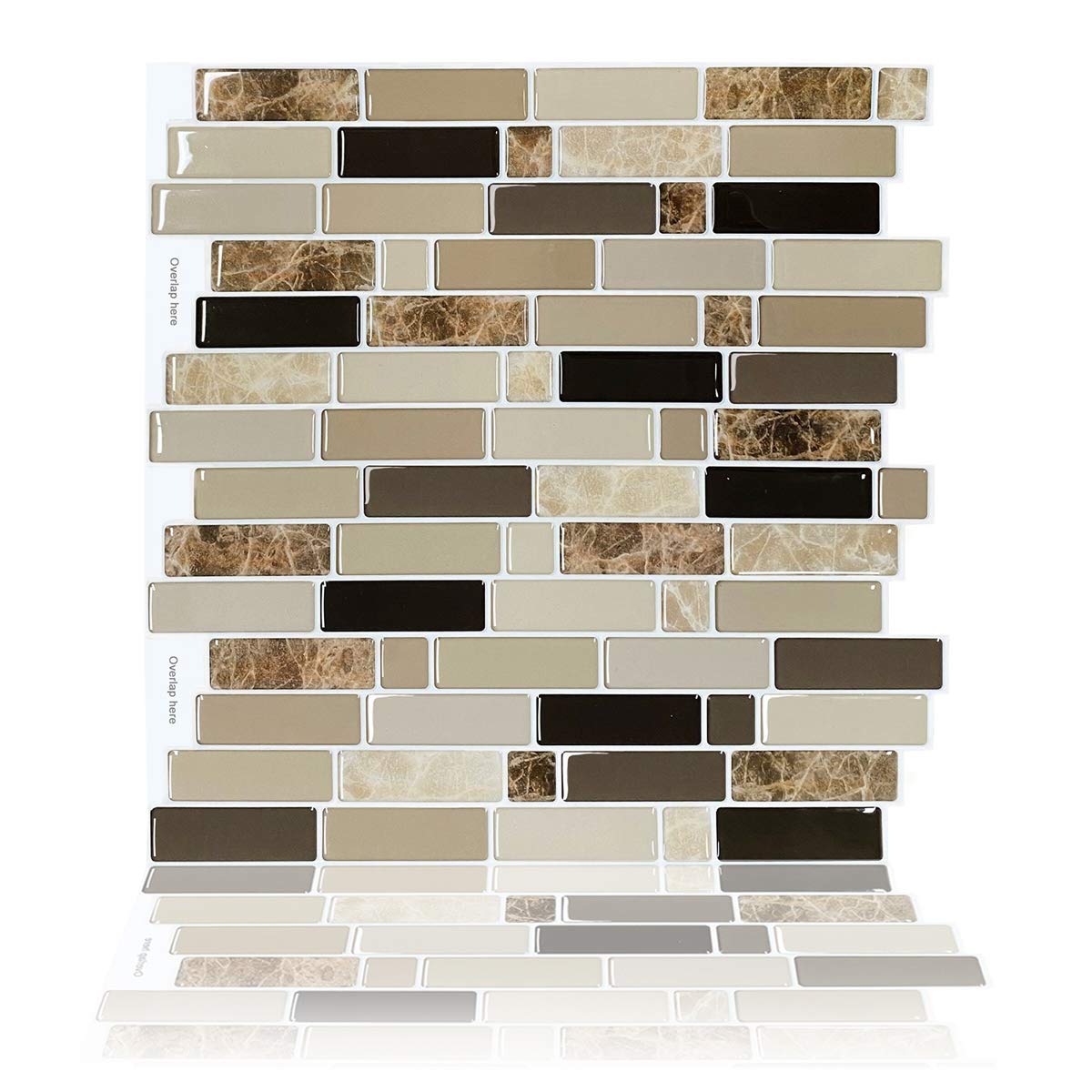Upgraded,Vamos Tile 10-Sheet Peel And Stick Backsplash Tile,11.8''X10.8'' Premium Stick On Kitchen Backsplash Peel And Stick Til