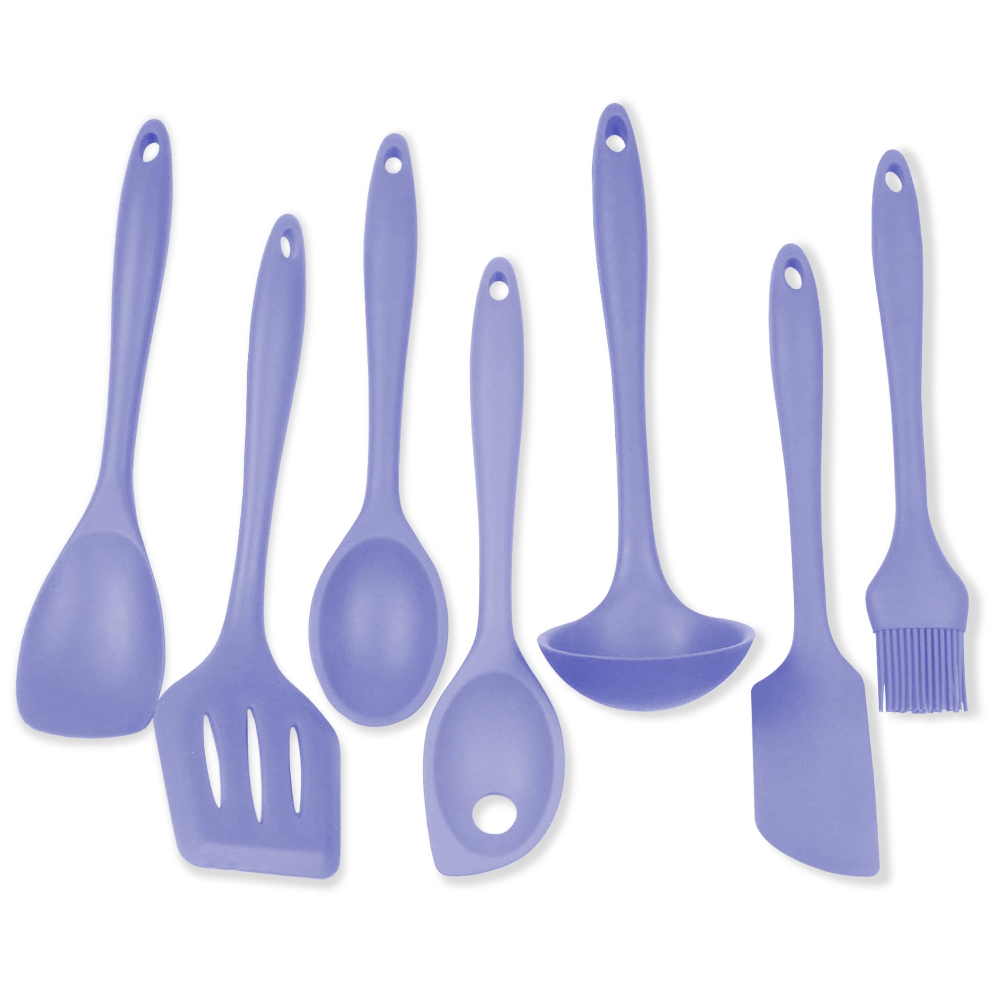 Chef Craft Premium Silicone Kitchen Tool And Utensil, 7 Piece Set, Pastel Blue