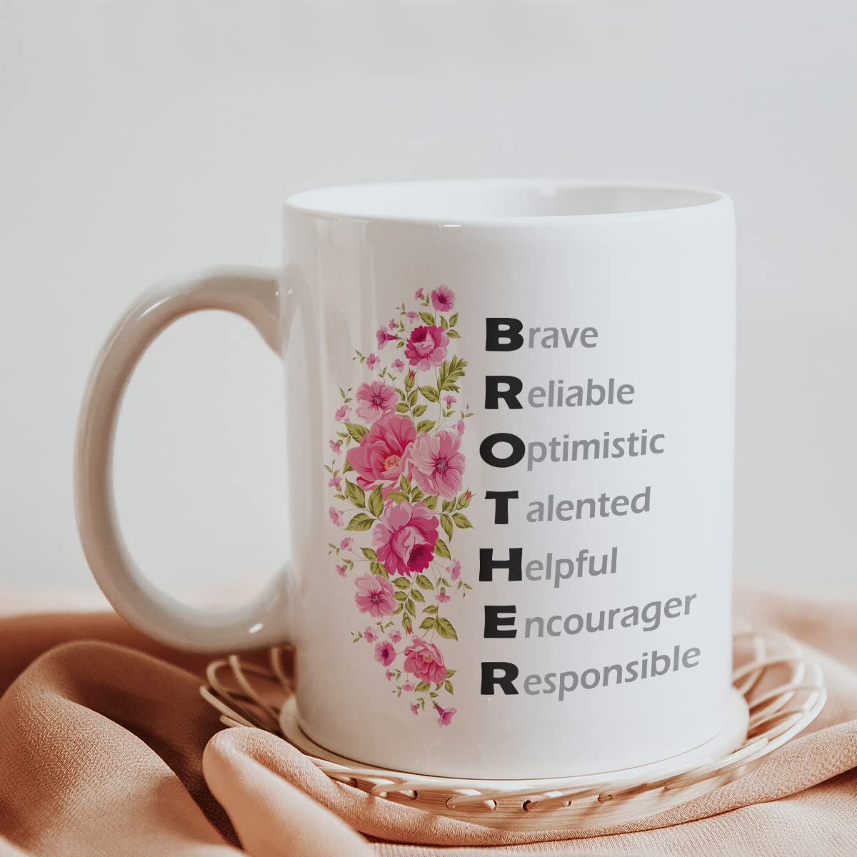 SKYTRENDS Rakhi Gift for Brother Printed Cushion cover with filler, Coffee Mug-201