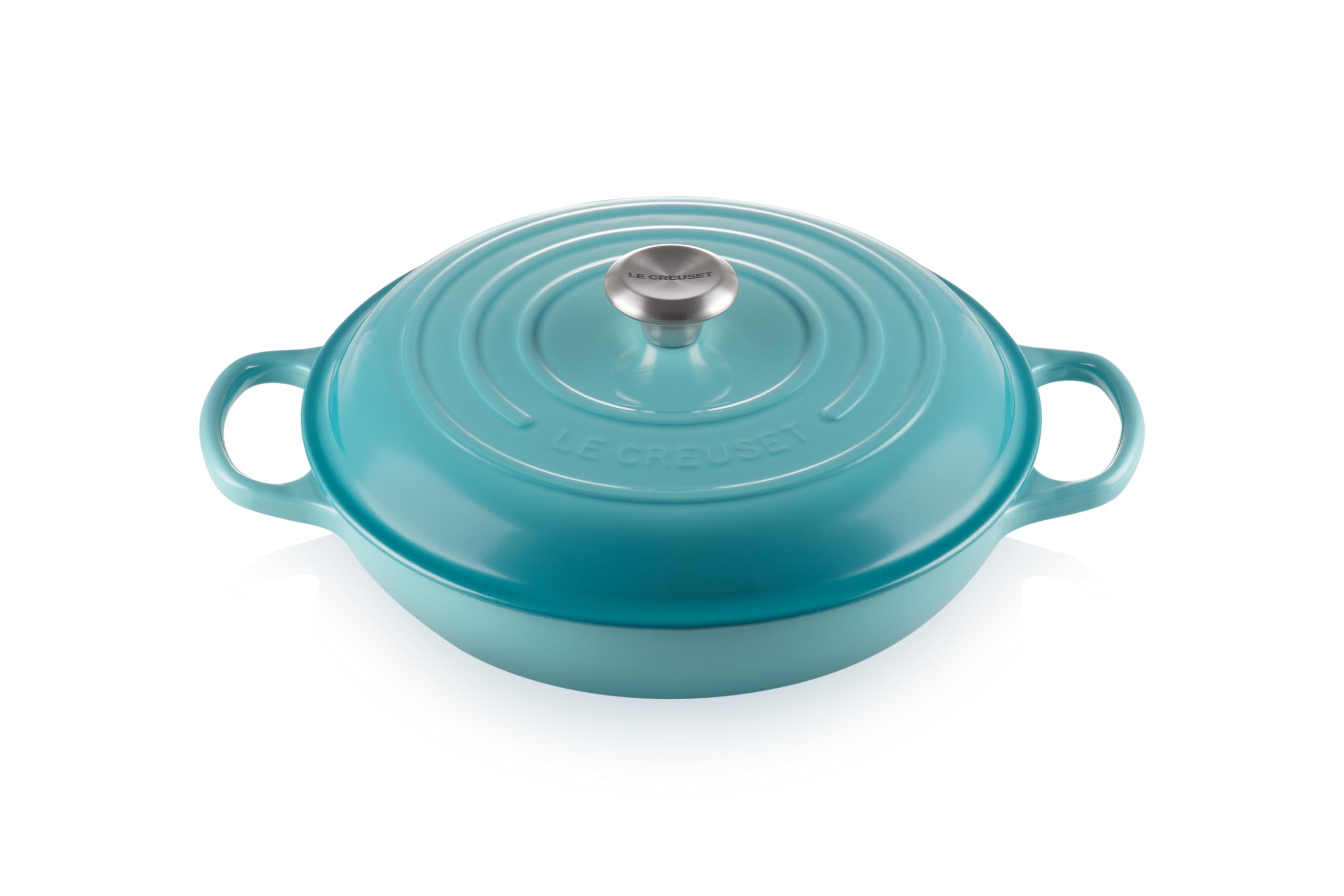 Le Creuset Enameled Cast Iron Signature Braiser, 3.5 Qt., Caribbean