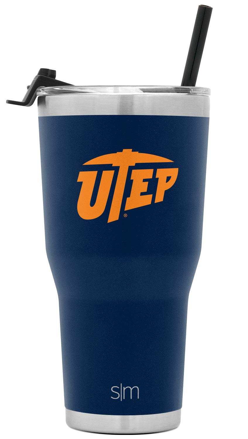 Simple Modern Officially Licensed Collegiate UTEP Miners Tumbler with Straw and Flip Lid | Insulated Stainless Steel 30oz Thermo