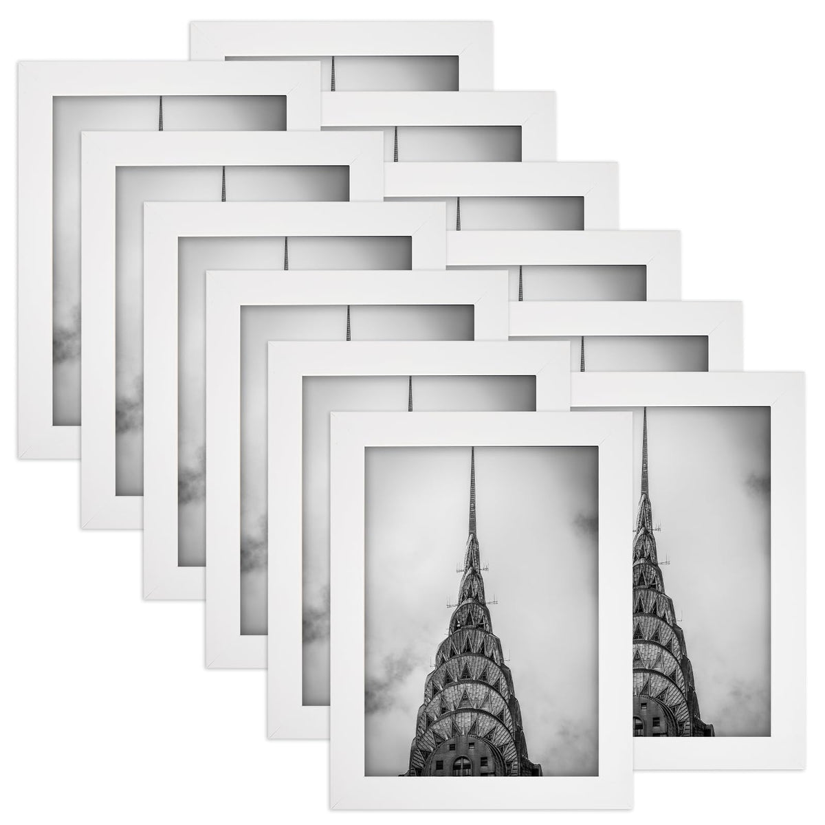 5x7 Picture Frames White Set of 12 for Wall Gallery Collage Photo Fram ...