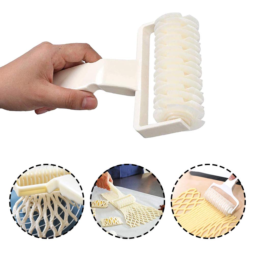 Renext Dought Cookie Pie Pizza Bread Pastry Lattice Roller Cutter Craft Diy Baking Tool