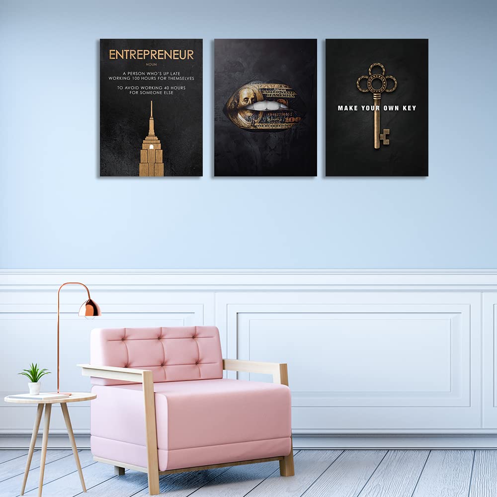 Inspirational Success Posters Wall Art Motivational Canvas Wall Decor Inspirational Art Entrepreneur Quotes Hustle Picture Paint