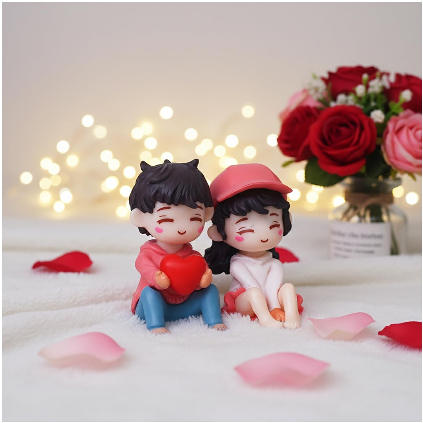 Tied Ribbons Miniature Skeleton Yoga Posture Figurines Statue For Table Decoration Home Decor Table Items - Showpiece Gift, Resi
