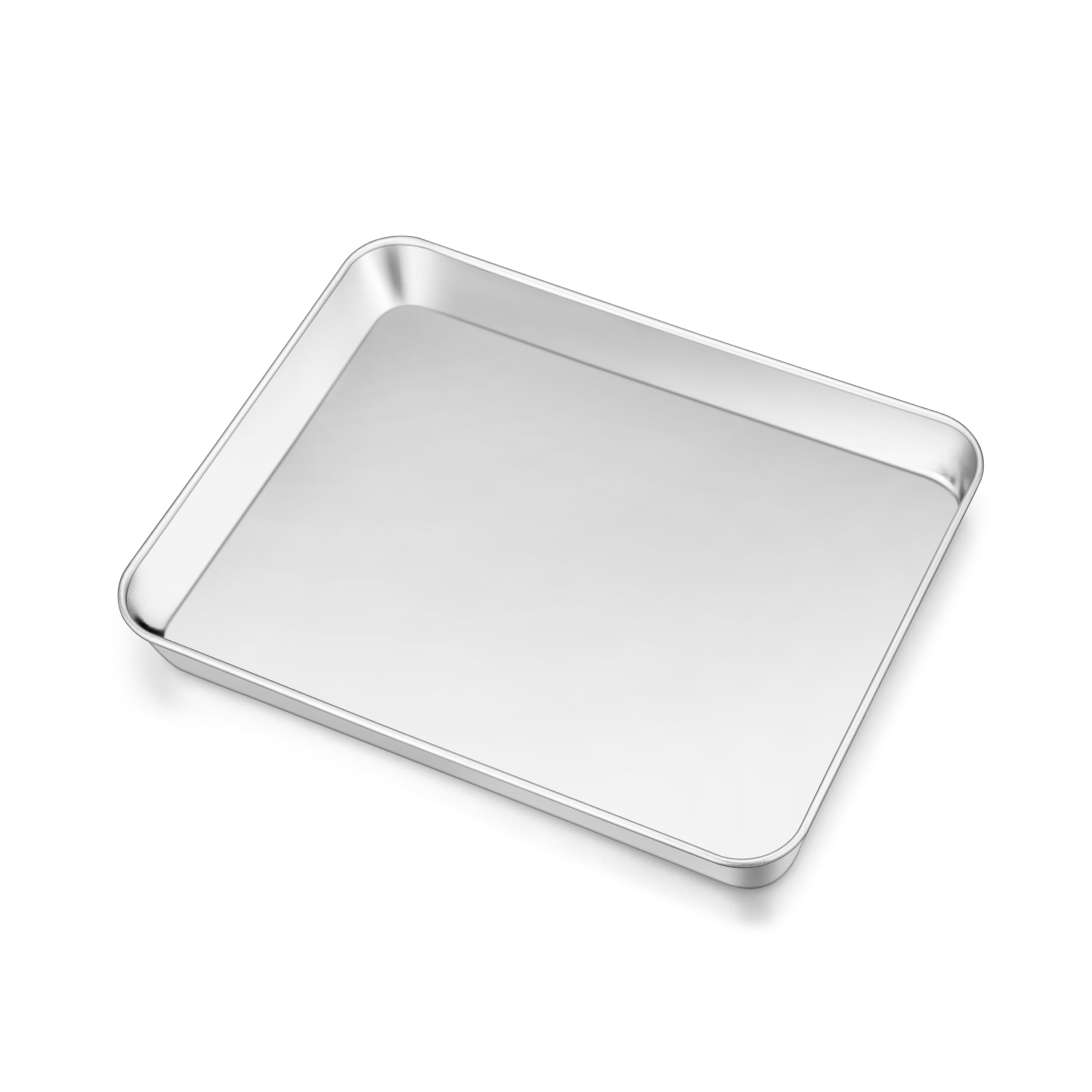 10.4 Inch Toaster Oven Baking Pan, Joyfair Commercial Stainless Steel Small Cookie Tray, For Meat Poultry Vegetable Pizza, Rolle