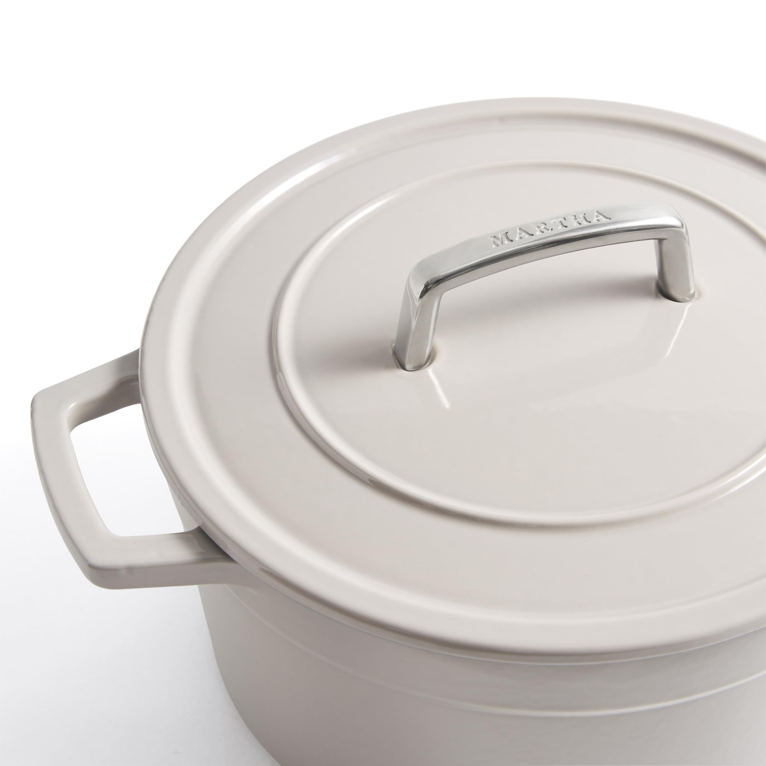 Martha By Martha Stewart 5 Qt Enameled Cast Iron Dutch Oven W/Lid - Cobblestone